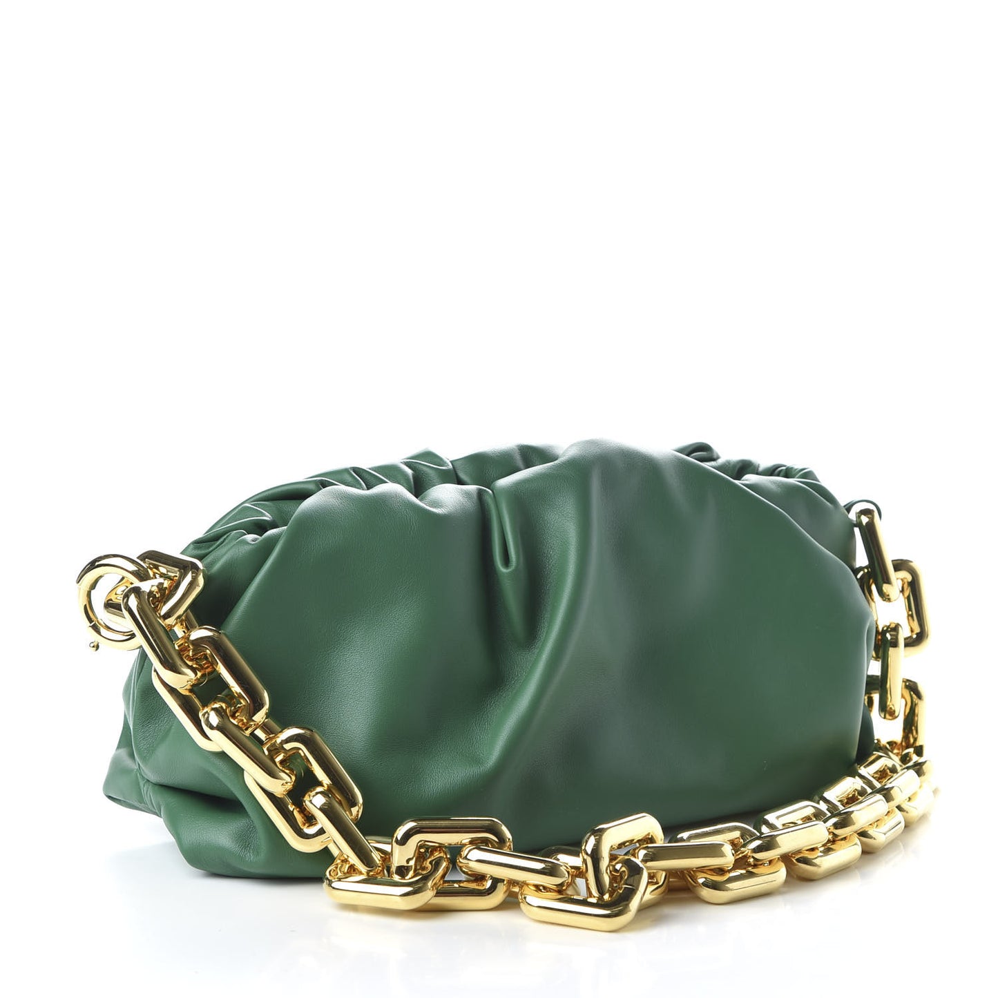 Calfskin The Pouch Chain Racing Green