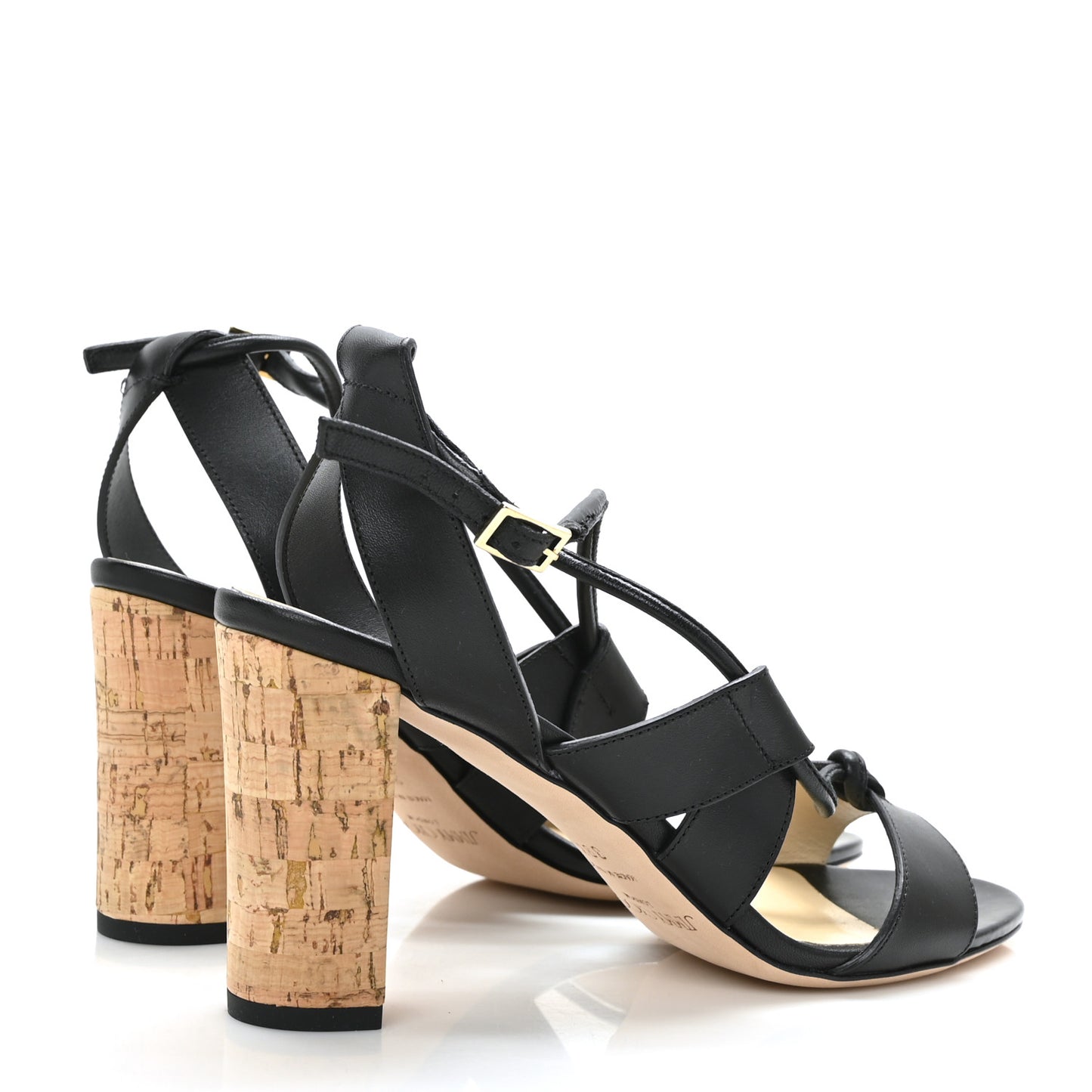 Calfskin Margo 80 Ghillie Laced Sandals 39.5 Black