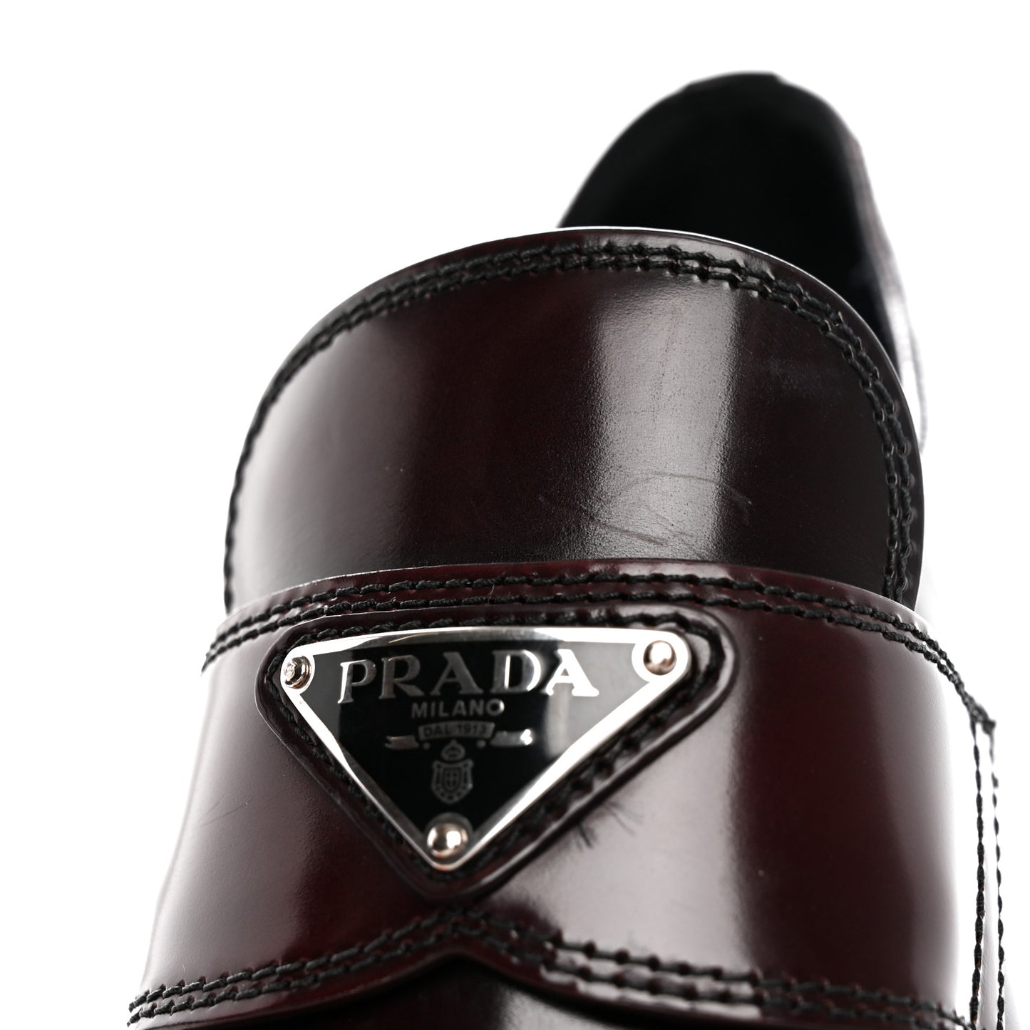 Spazzolato Metal Triangle Logo 50mm Loafers 39 Bruciatio Fume