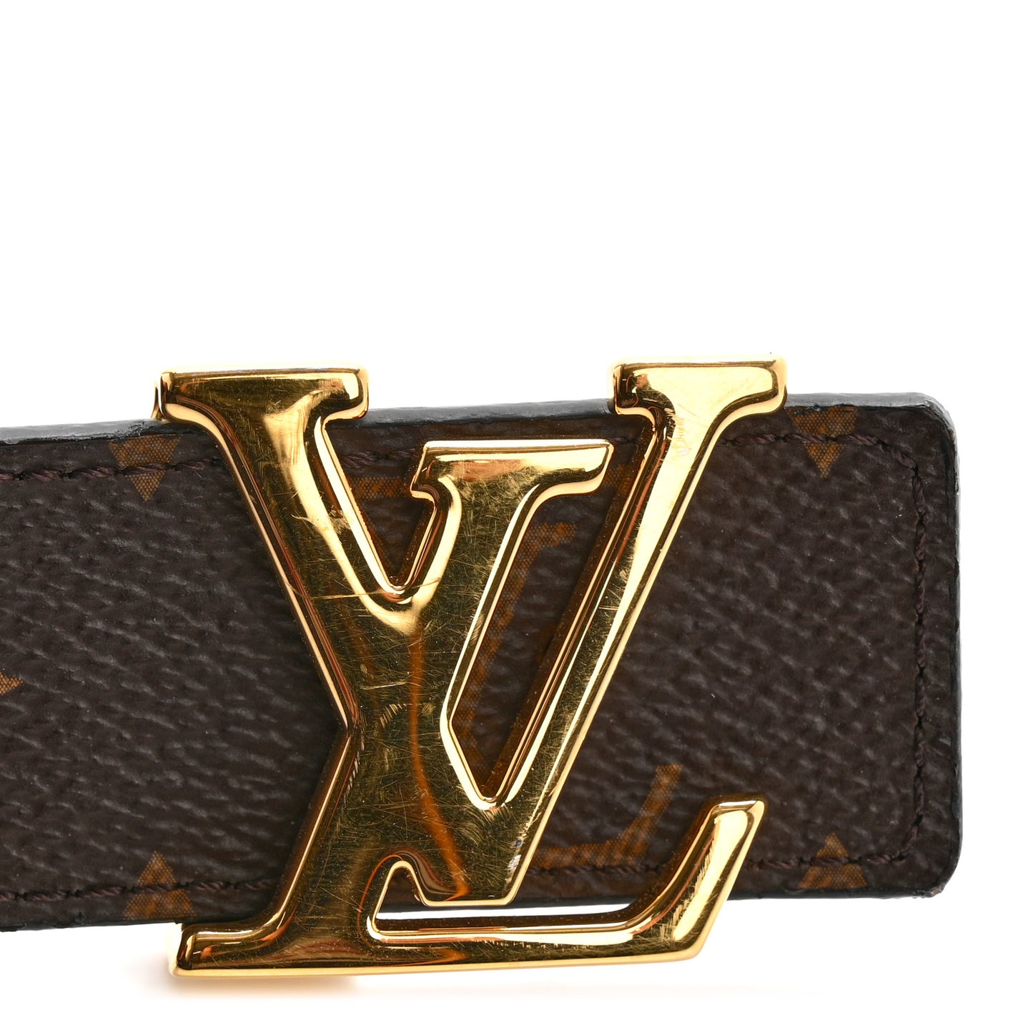 Calfskin Monogram 30mm LV Initiales Reversible Belt 75 30 Black