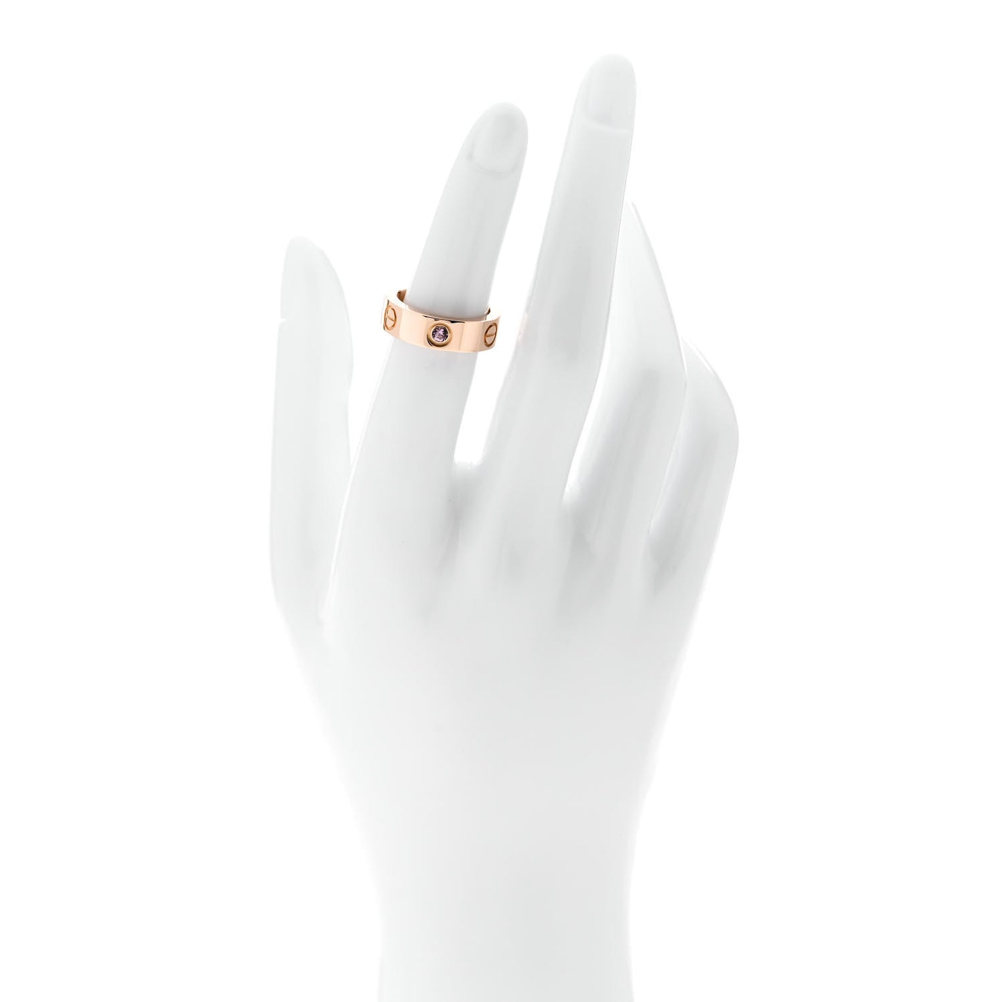 18K Pink Gold Pink Sapphire 5.5mm LOVE Ring 50 5.25