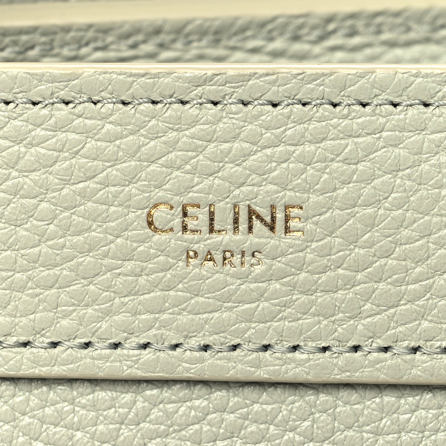 Celine Drummed Calfskin Nano Luggage Vert D'eau 6 of 18