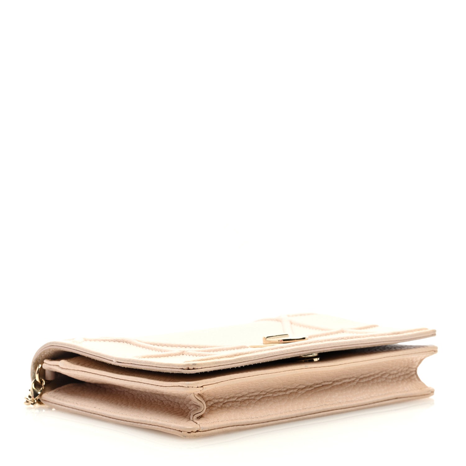 Christian Dior Grained Calfskin Diorama Wallet on Chain Pouch Rose Poudre 4 of 9