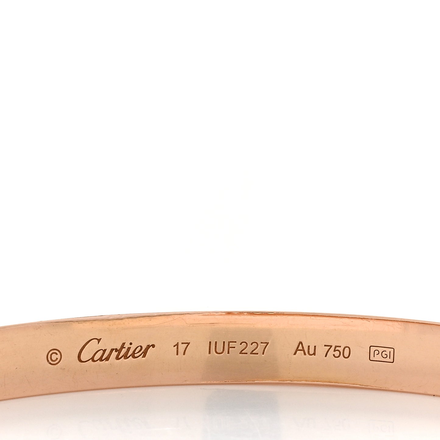 18K Pink Gold LOVE Bracelet 17