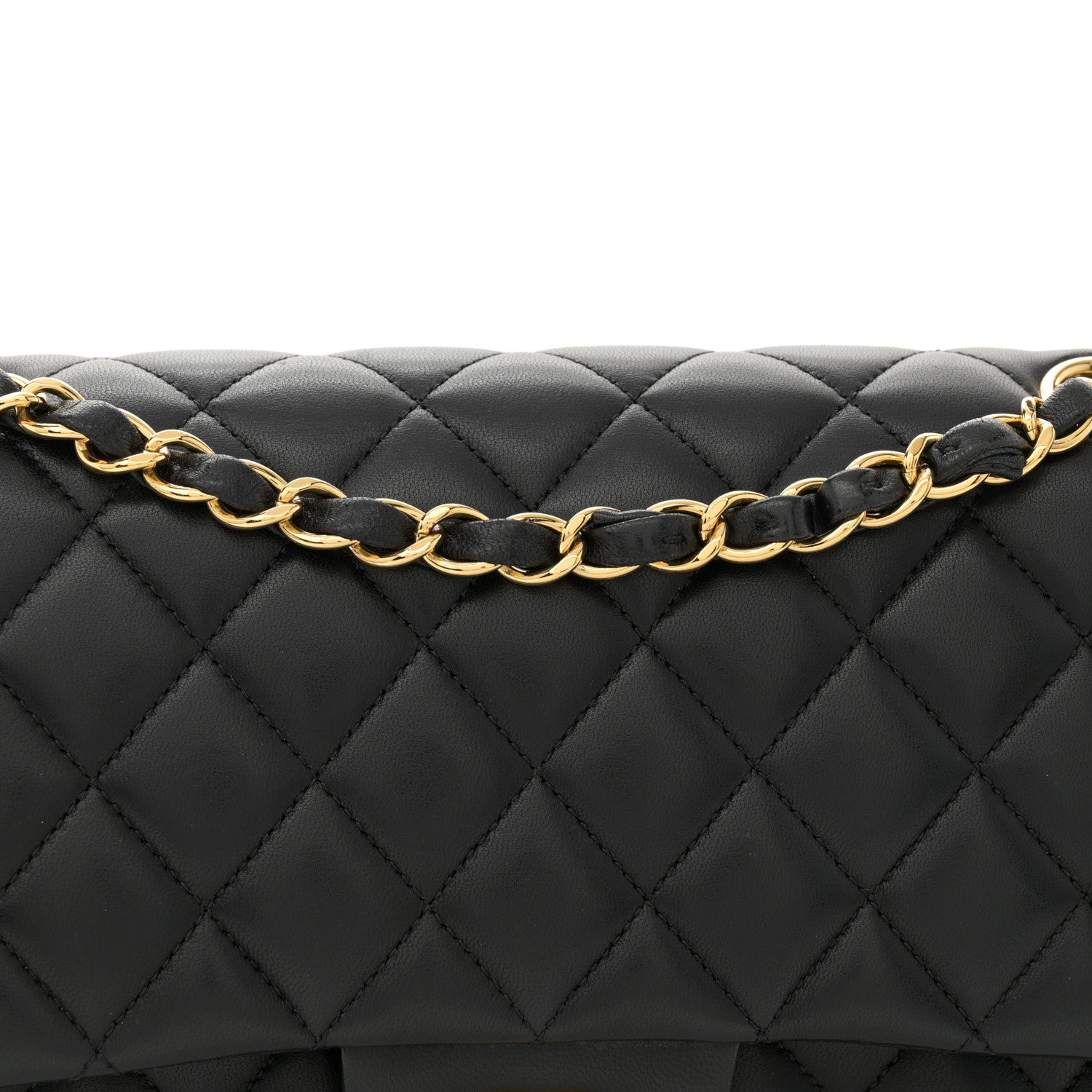 Chanel Lambskin Quilted Medium Double Flap Black 8 of 12