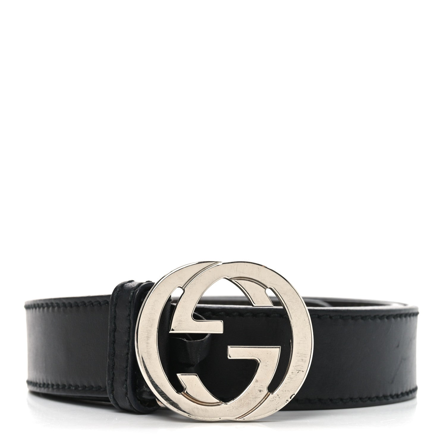 Gucci Calfskin Interlocking G Belt 85 34 Black 1769394 – FASHIONPHILE