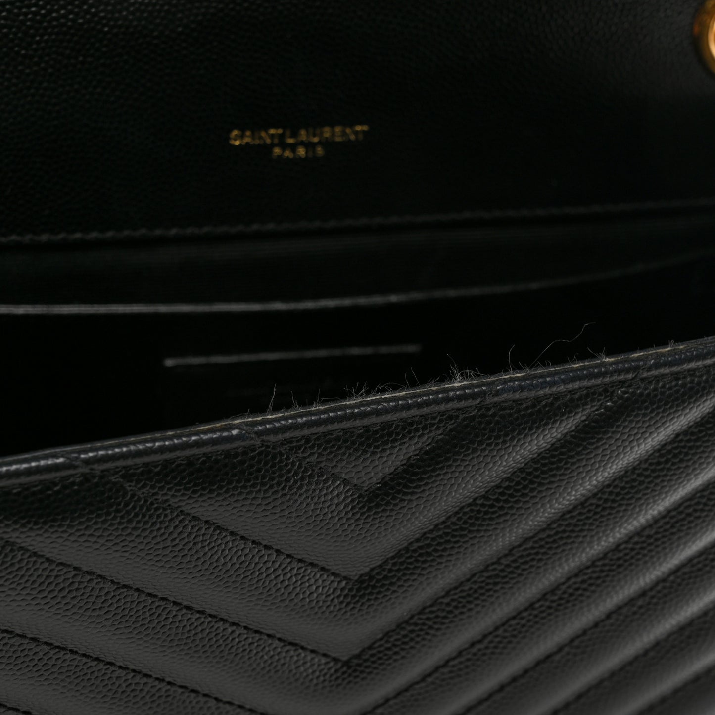 Grain De Poudre Matelasse Chevron Medium Monogram Satchel Black