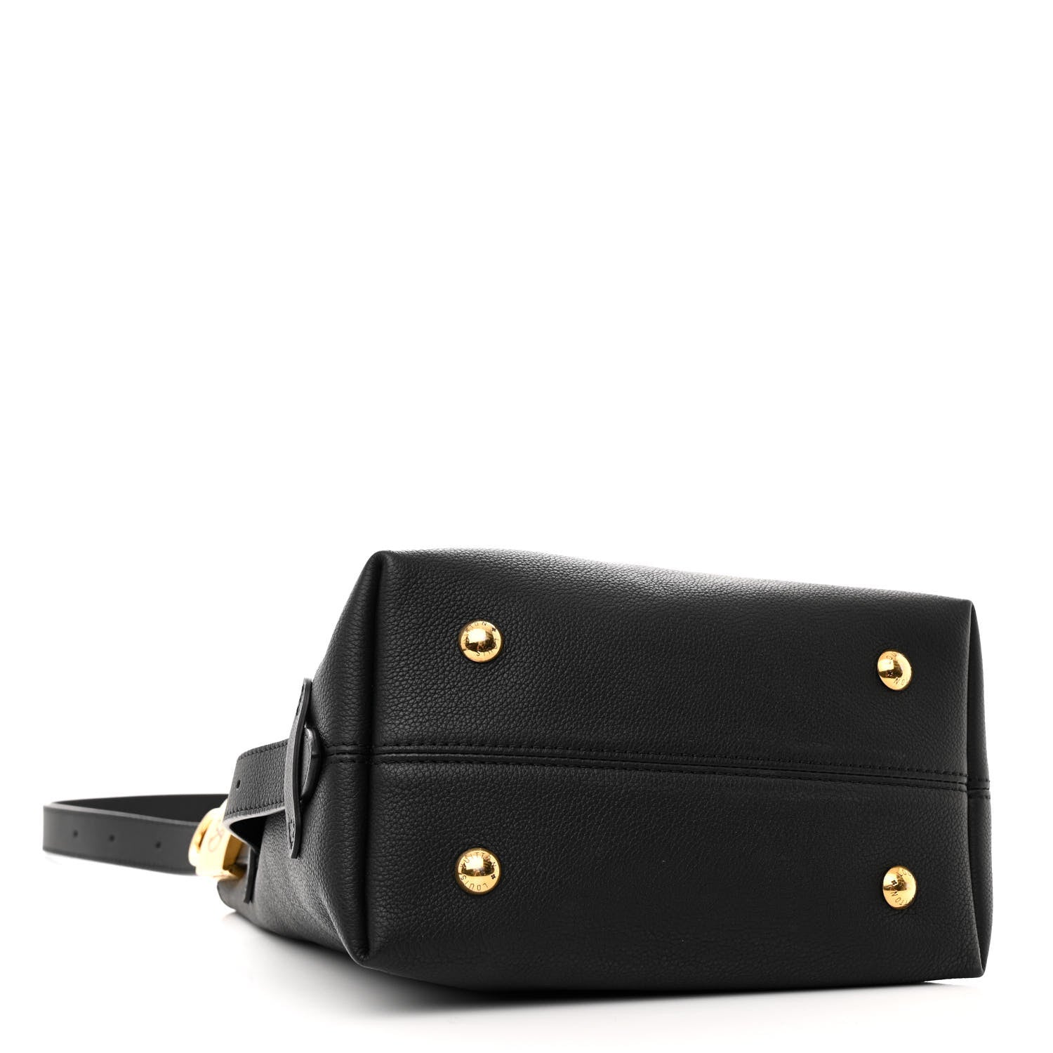 Louis Vuitton Grained Calfskin Low Key Hobo PM Black 5 of 11