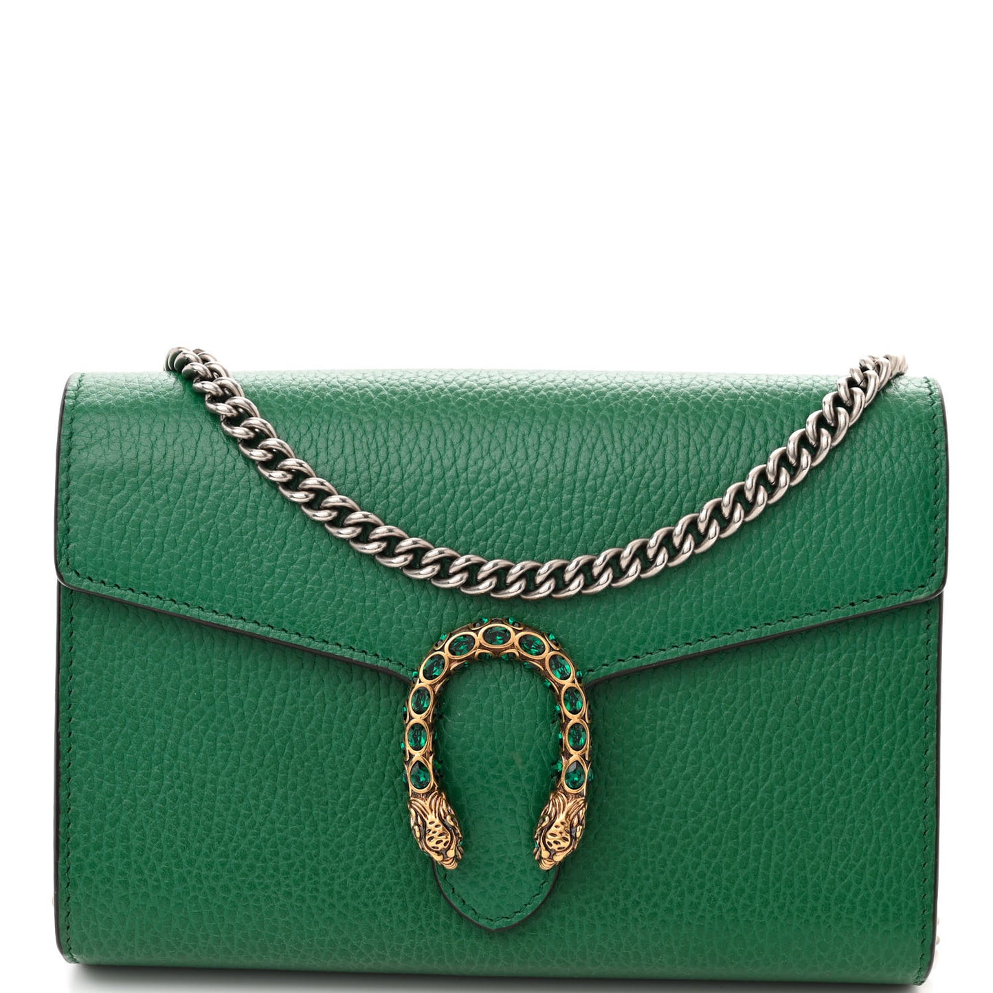 Calfskin Mini Dionysus Chain Wallet Emerald