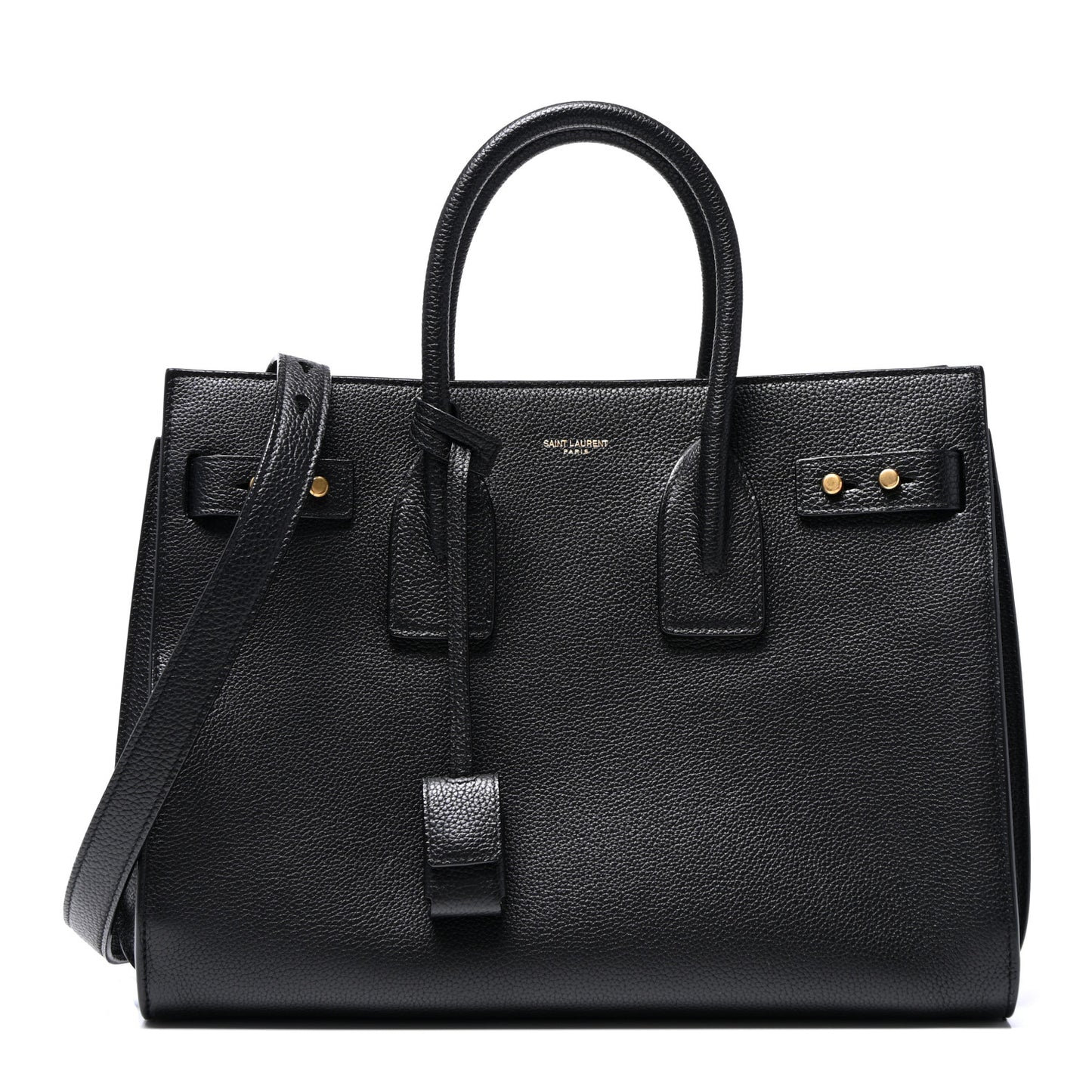 Grained Calfskin Small Supple Sac De Jour Black