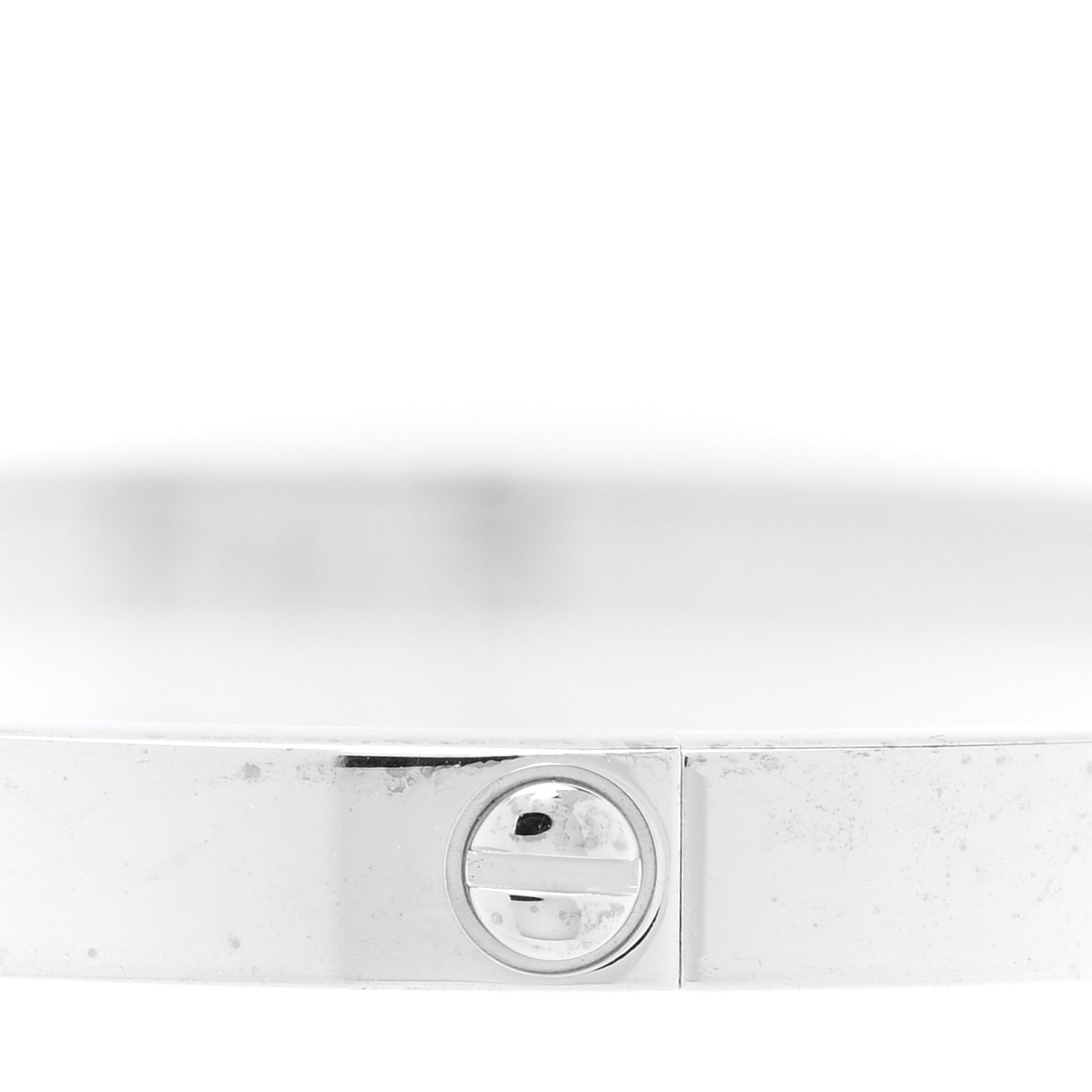 18K White Gold 10 Diamond Small LOVE Bracelet 16