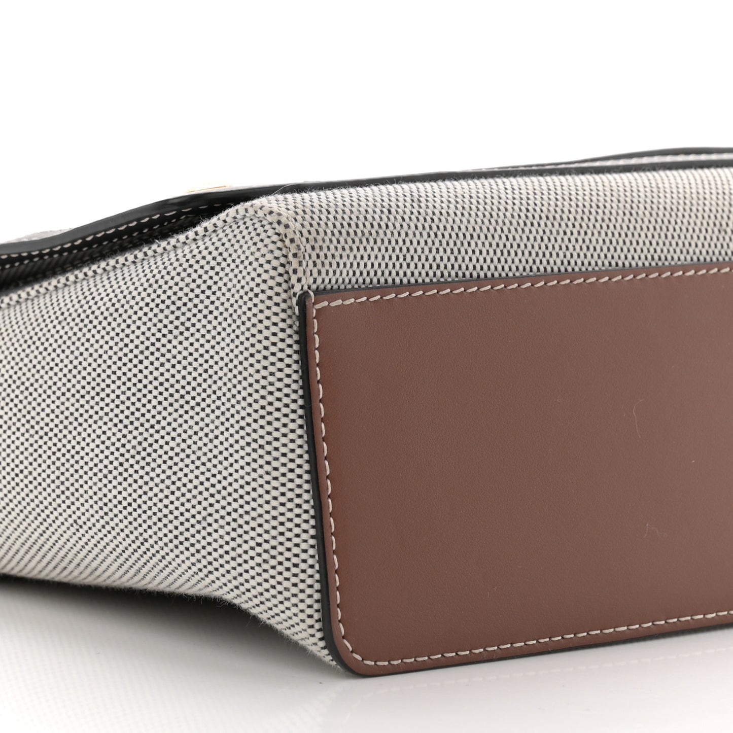 Canvas Horseferry Print Note Crossbody Bag Grey Black
