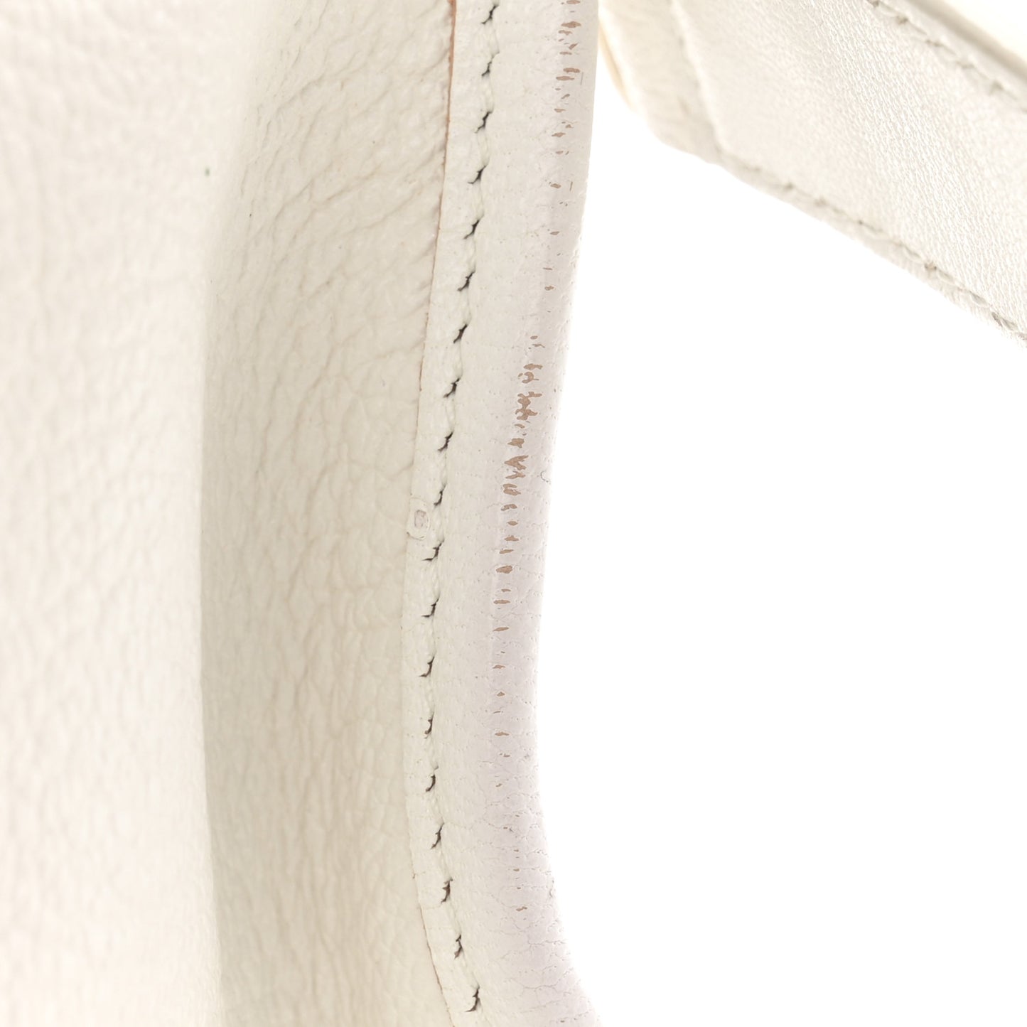 Chevre Silver Metallic Edge Hardware S City White