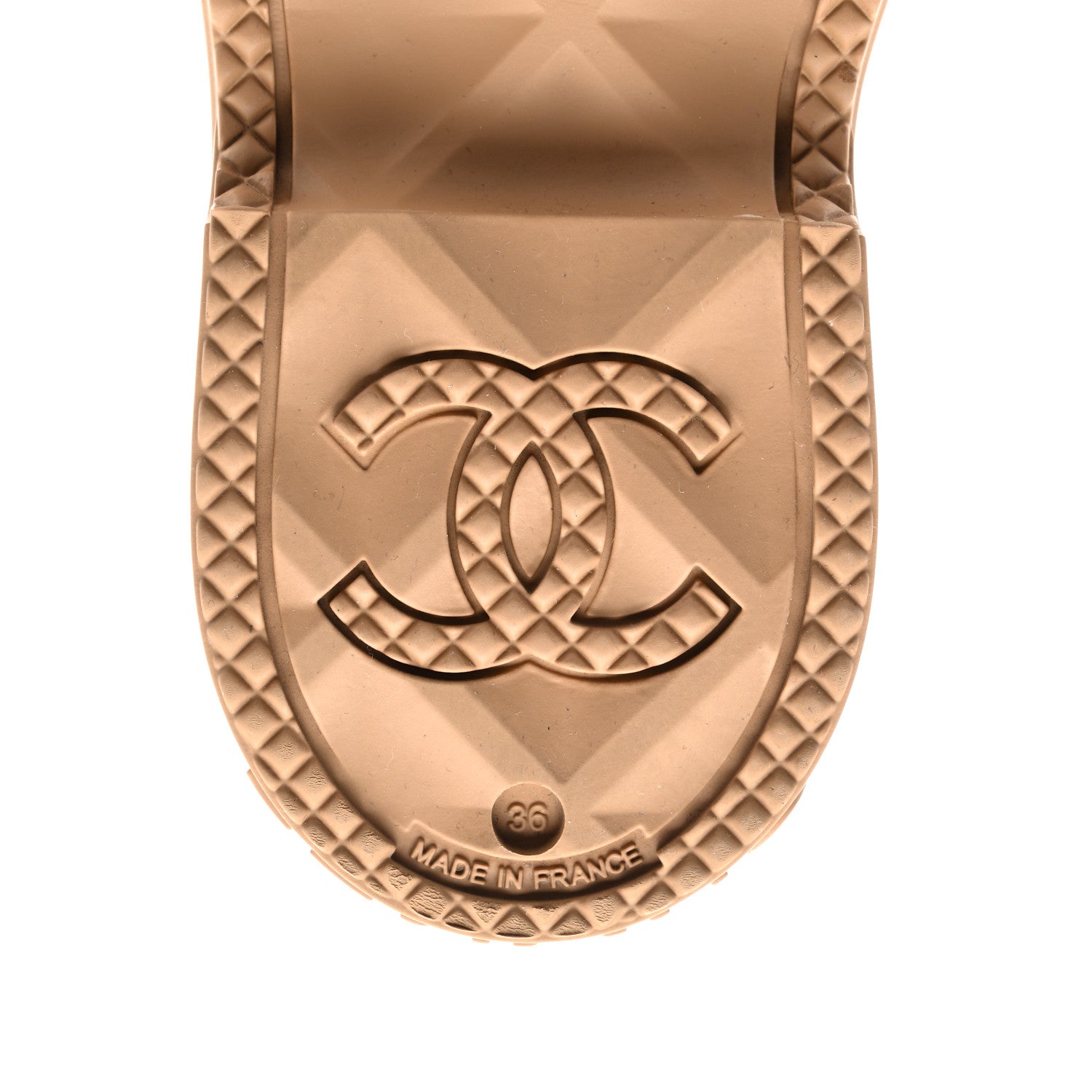 Chanel Caoutchouk CC High Boots 36 Beige 6 of 9