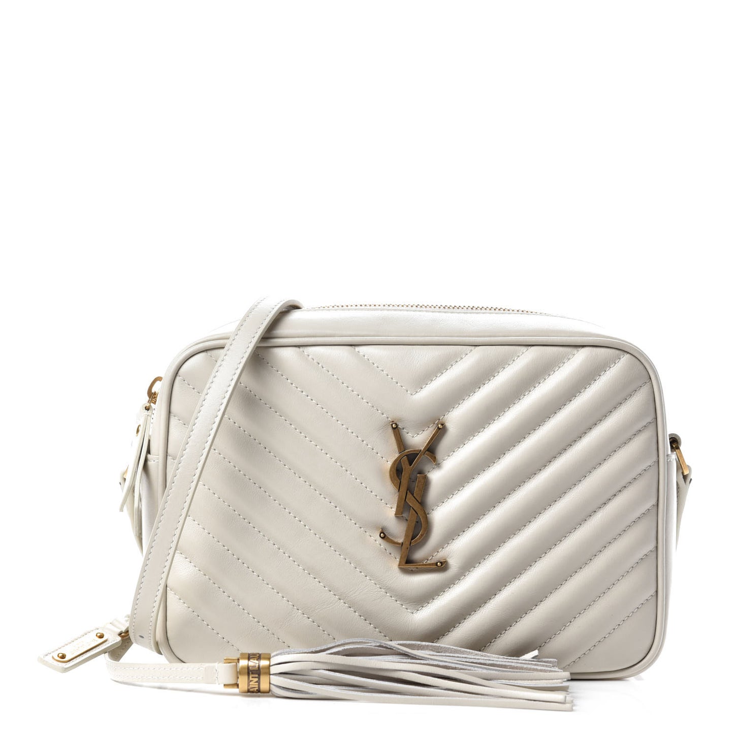 Calfskin Matelasse Monogram Lou Camera Bag Crema Soft