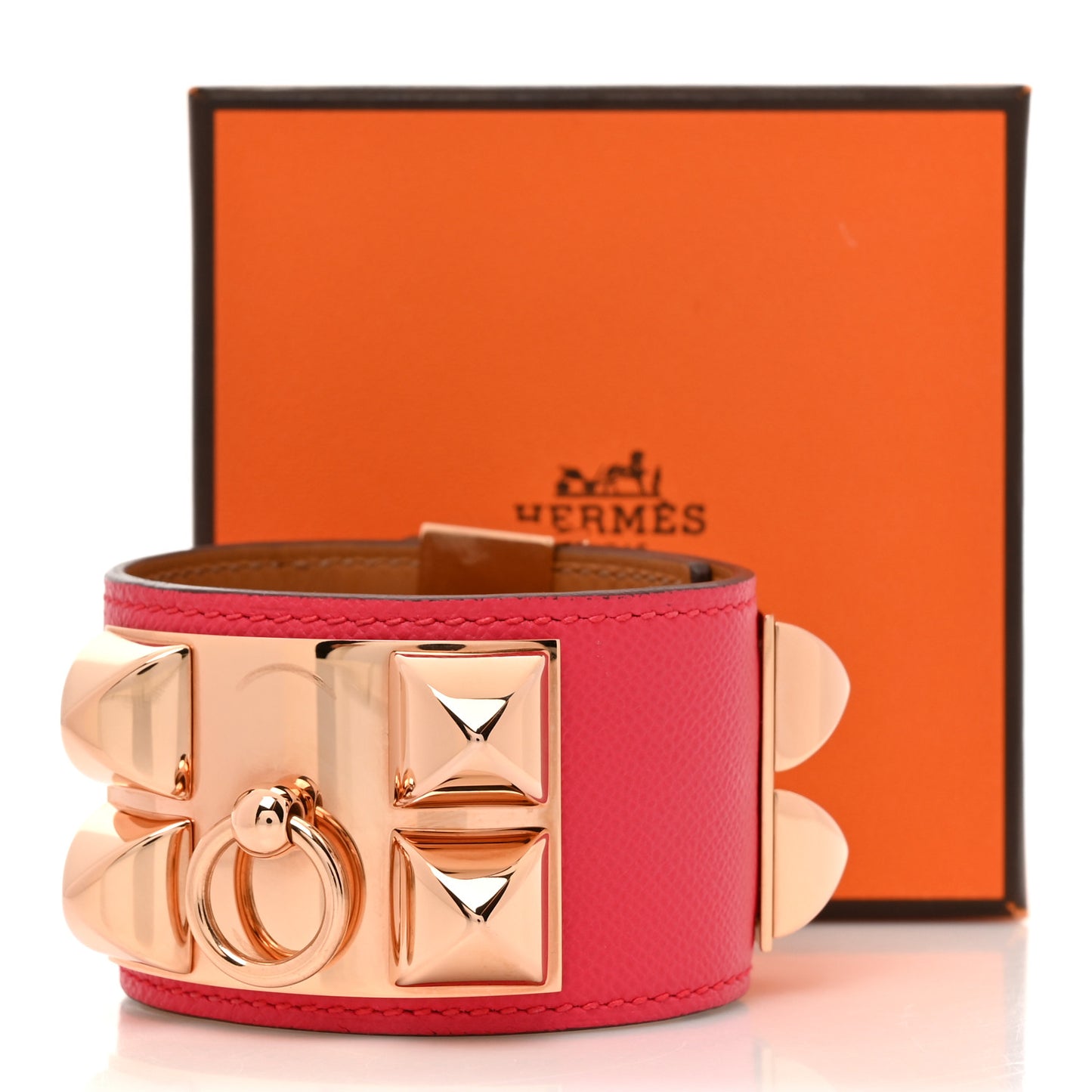 Madame Calfskin Collier De Chien CDC Bracelet T2 Rose Extreme
