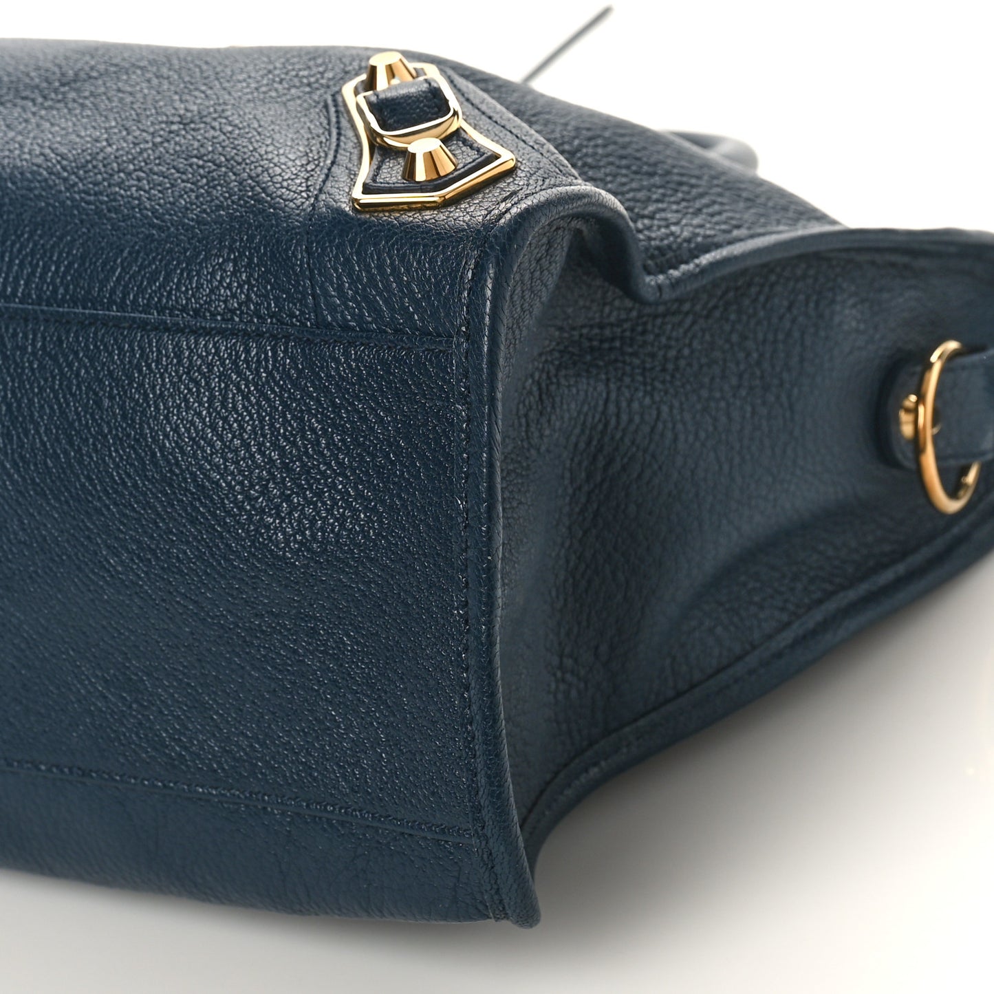 Chevre Gold Metallic Edge Hardware City Bleu de Minuit