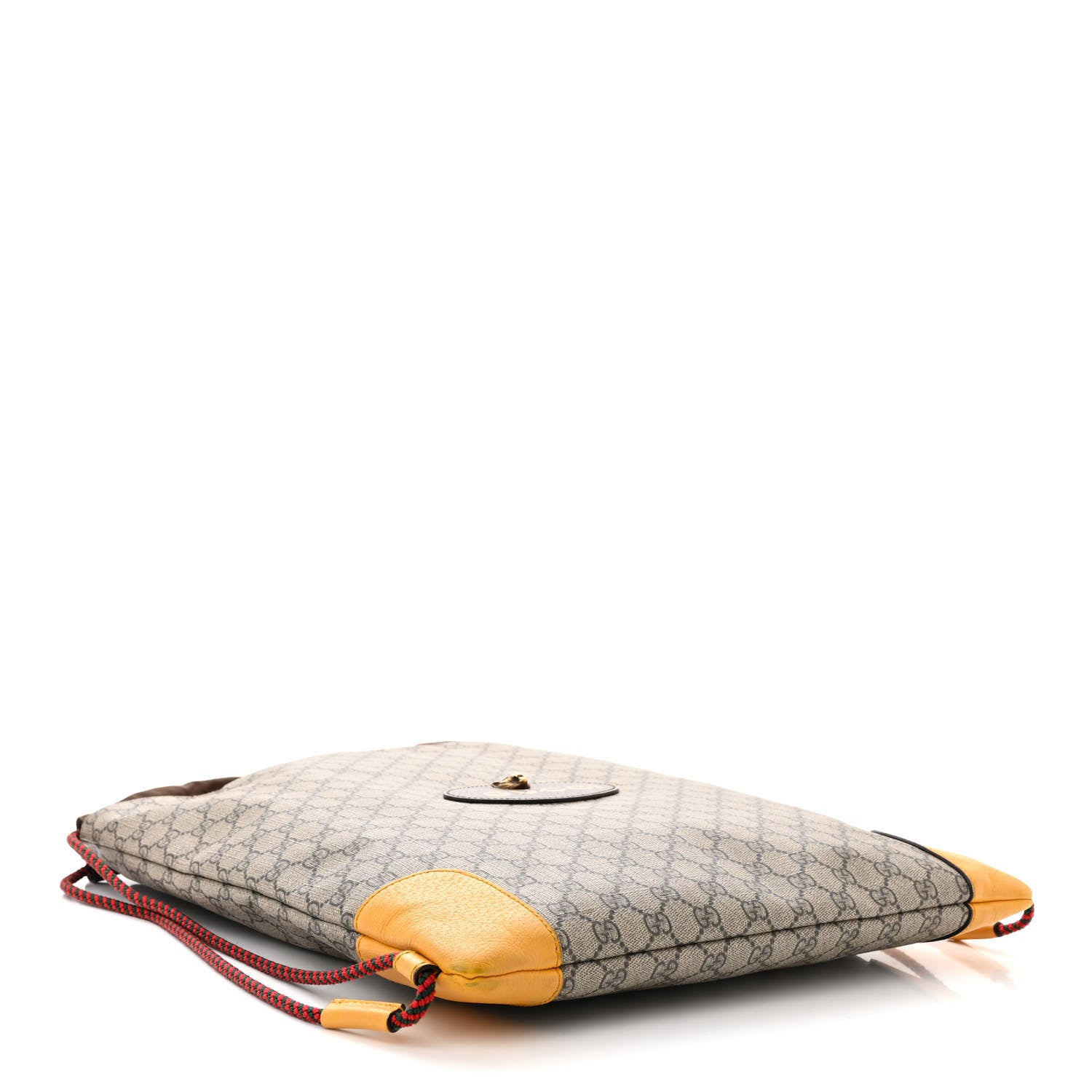 Gucci GG Supreme Monogram Neo Vintage Drawstring Backpack Beige New Acero Crop 4 of 10