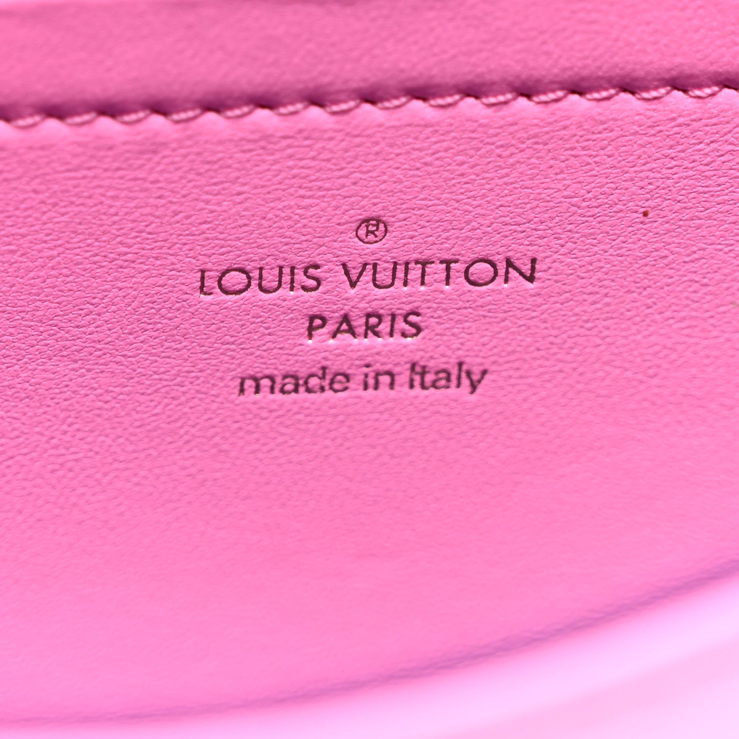 Lambskin Embossed Monogram Vuittamins Pochette Coussin Rose Violet