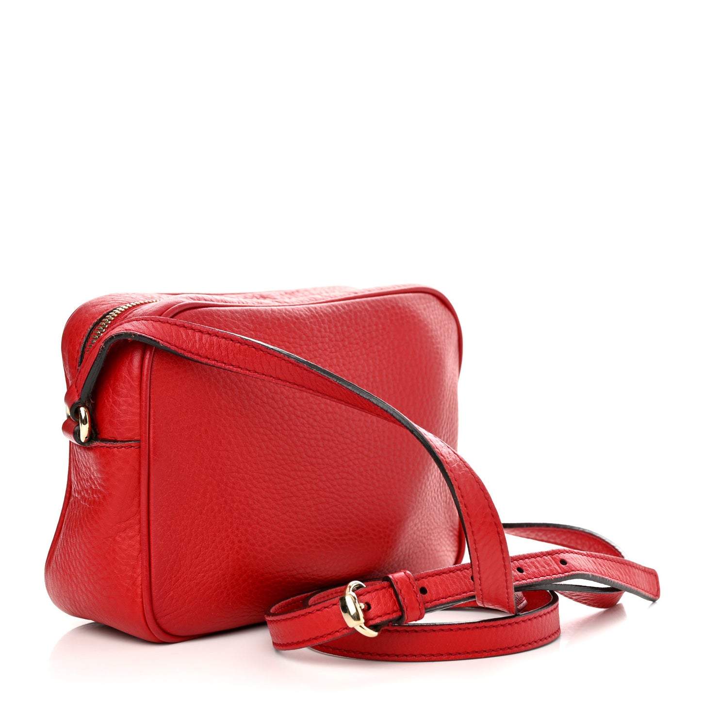 Pebbled Calfskin Small Soho Disco Bag Tabasco Red
