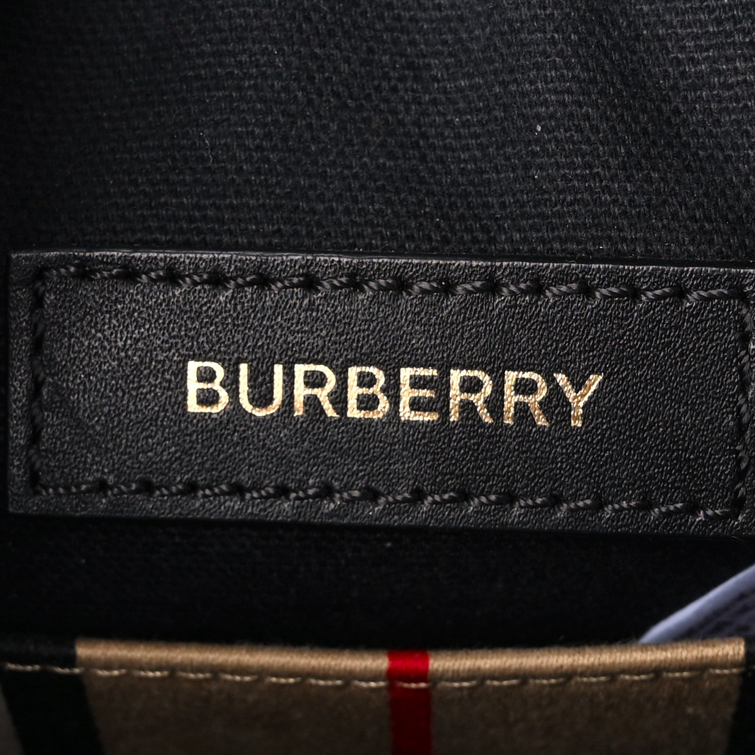 Burberry E-Canvas Calfskin Icon Stripe Louise Bag Archive Beige 6 of 10