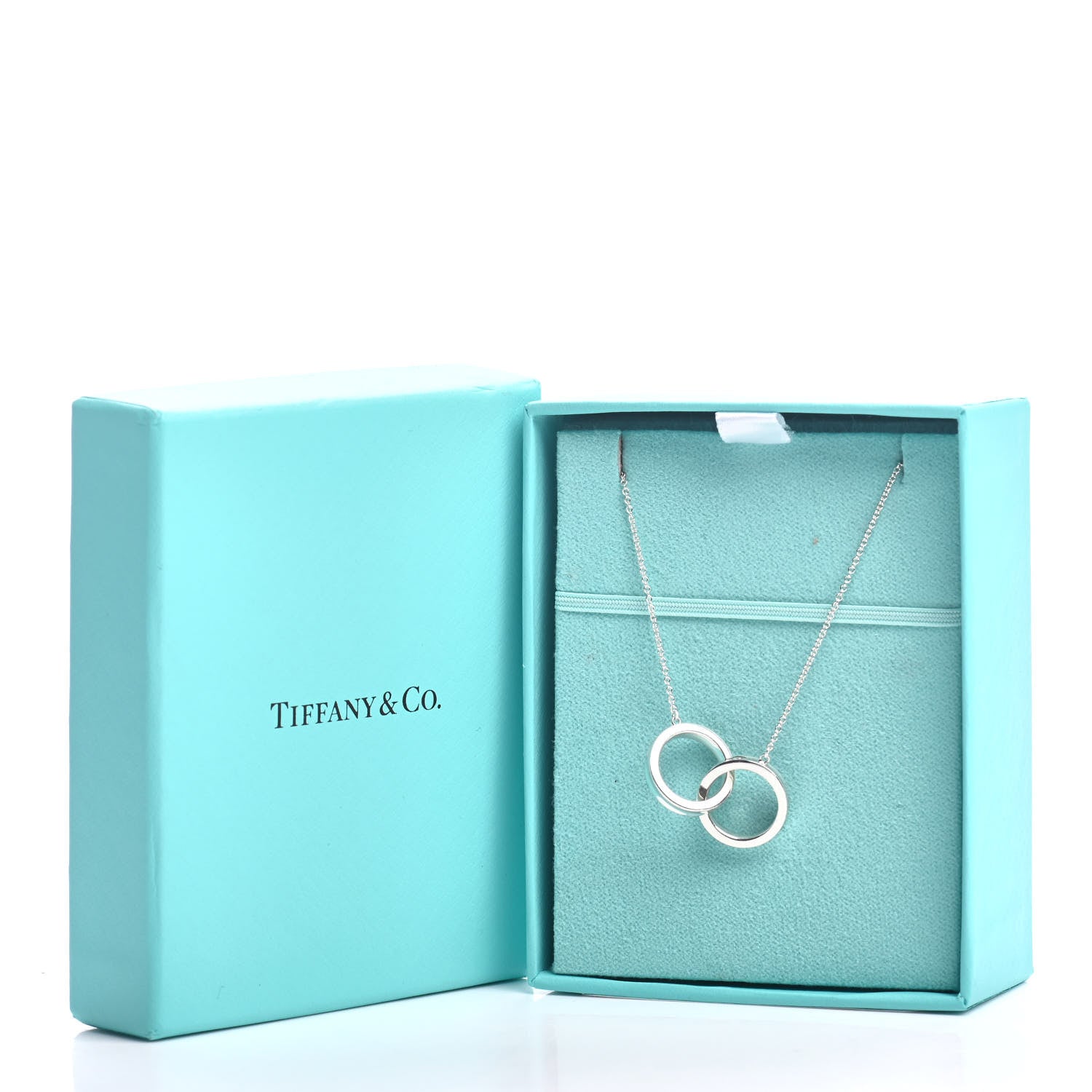 Tiffany Sterling Silver 1837 Interlocking Circles Pendant Necklace 5 of 5