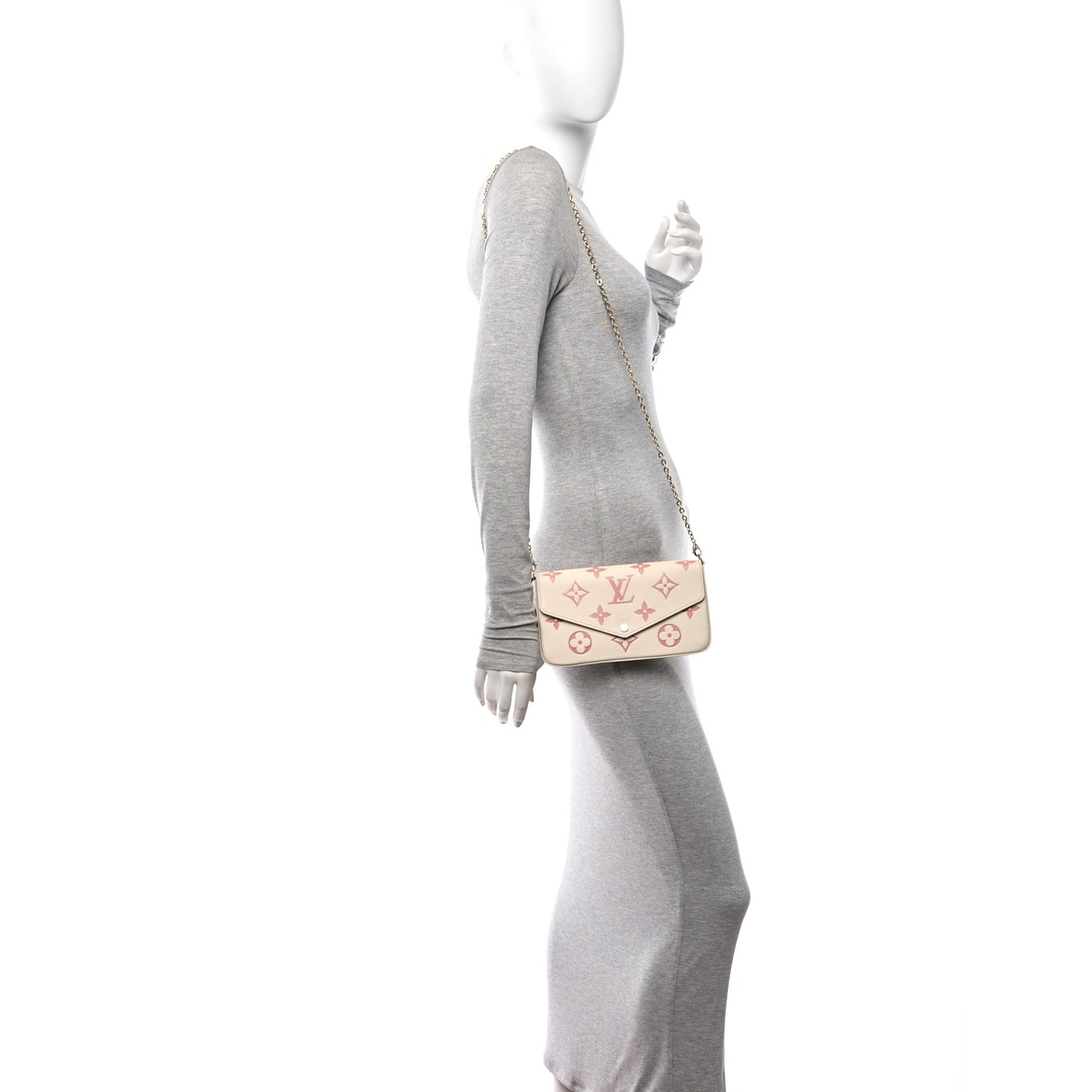 Empreinte Monogram Giant By The Pool Felicie Pochette Chain Wallet Creme Rose Trianon