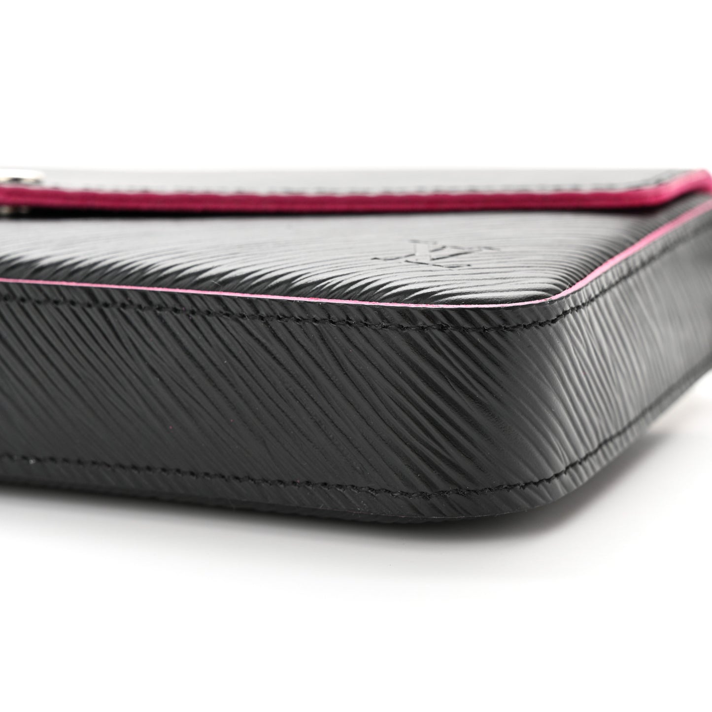 Epi Pochette Felicie Black Hot Pink