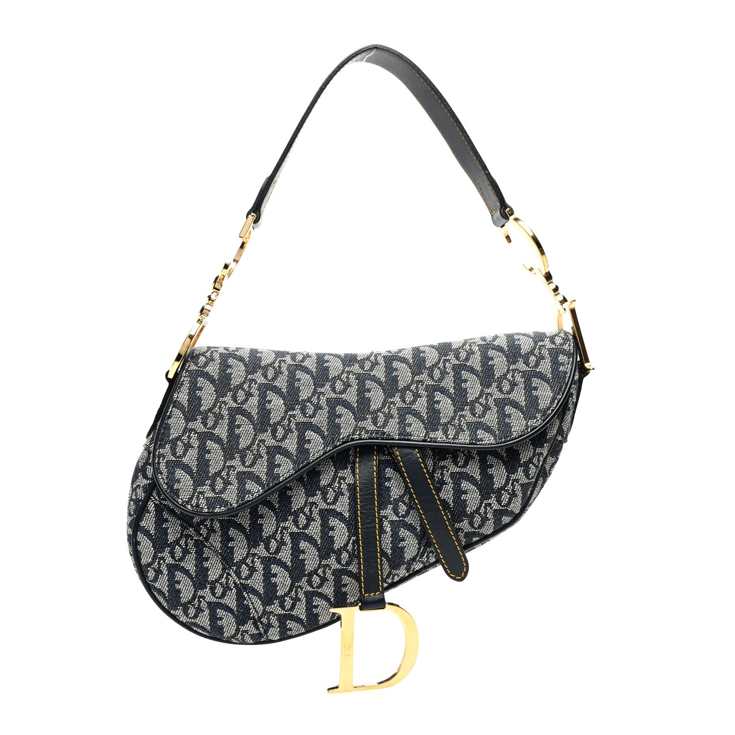 Christian Dior Monogram Saddle Bag Blue 1 of 10