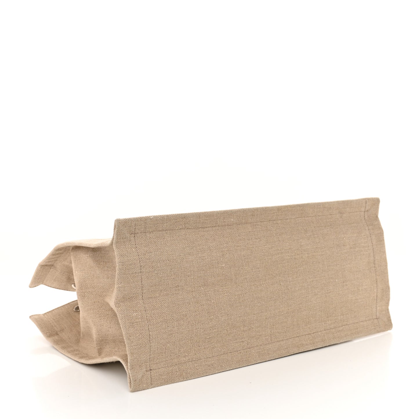 Linen Calfskin Small Rive Gauche Tote Optic White