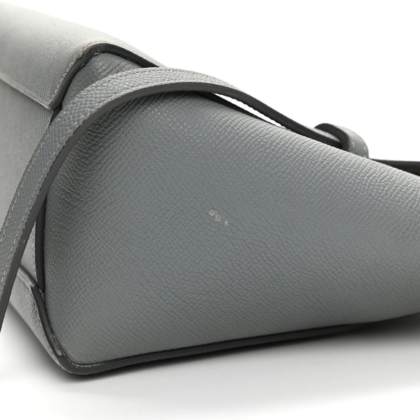 Grained Calfskin Nano Belt Bag Grey