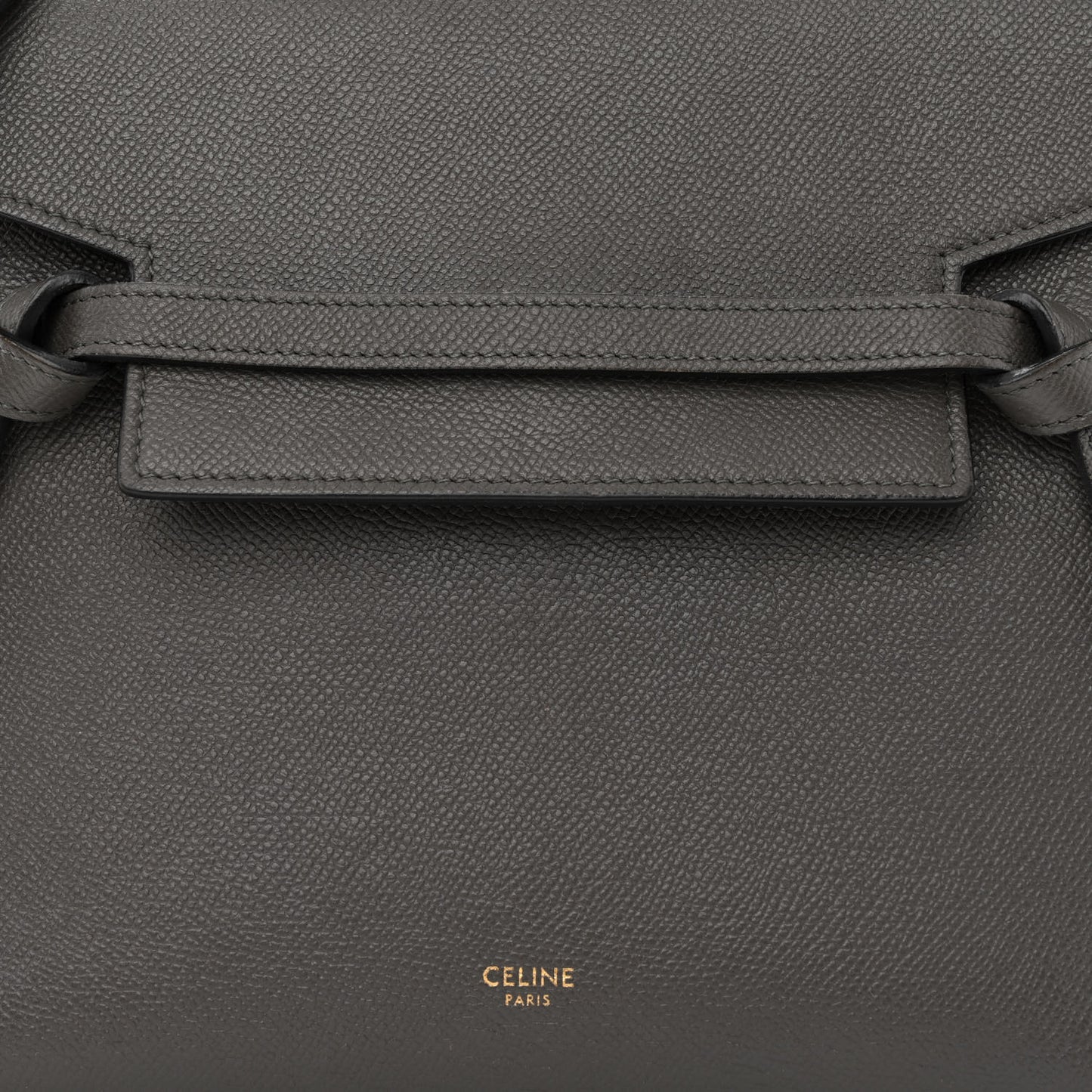 Grained Calfskin Nano Belt Bag Grey
