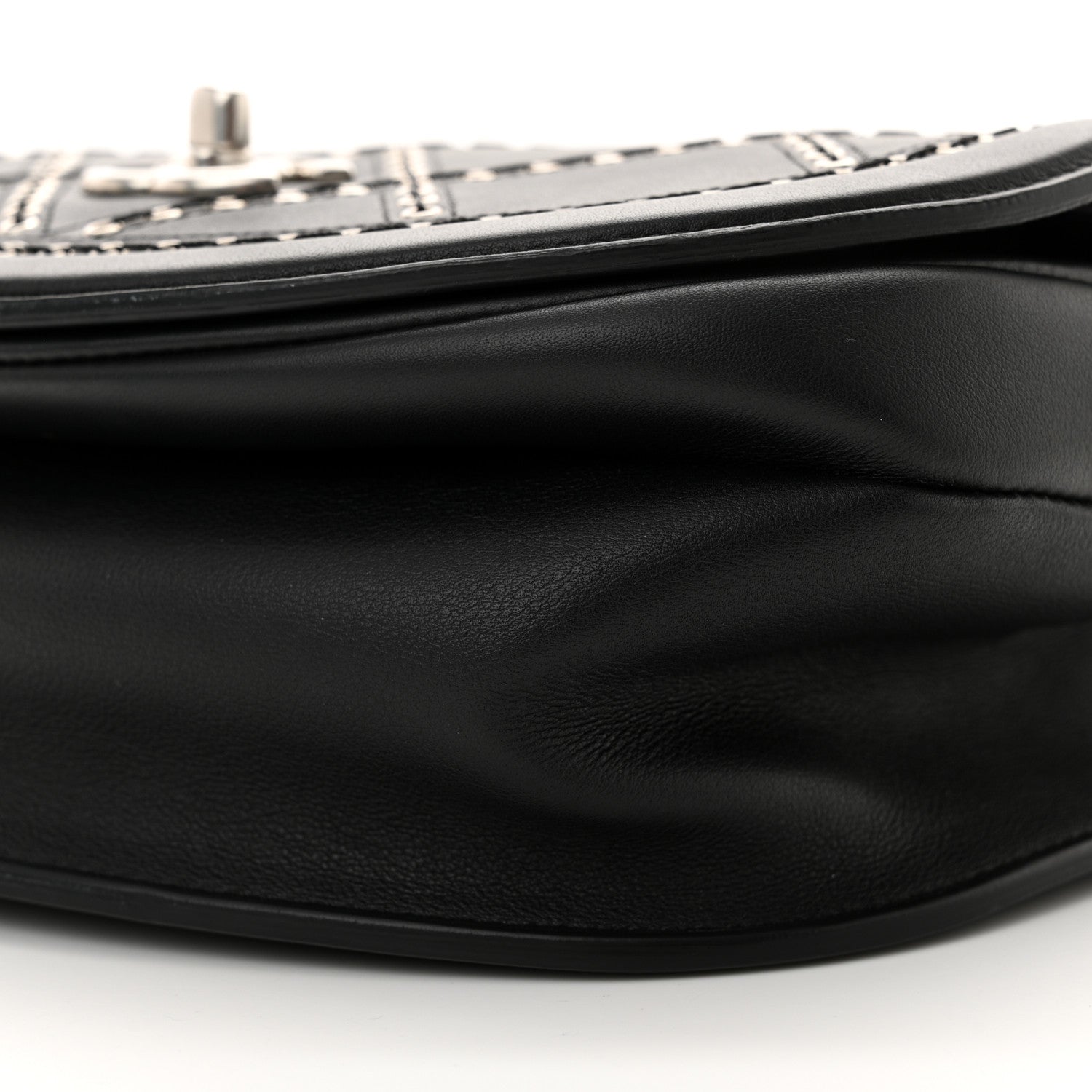 Chanel Calfskin Coco Eyelets Small Flap Bag Black 8 of 14