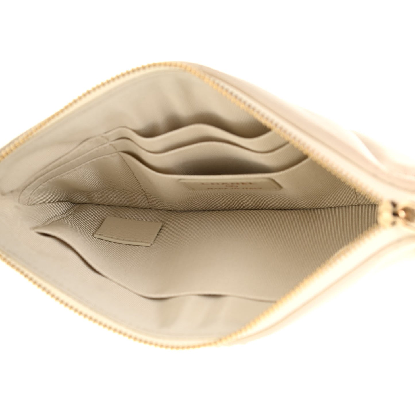 Goatskin Quilted Small Chanel 19 Pouch White