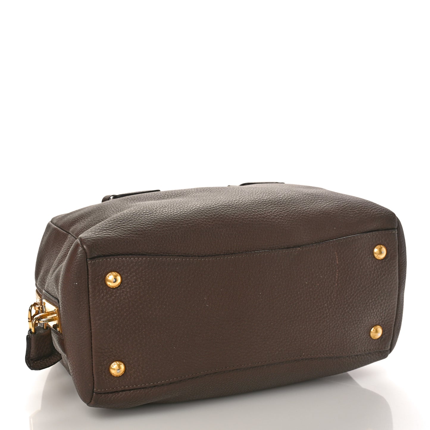 Vitello Daino Shopping Satchel Dark Brown