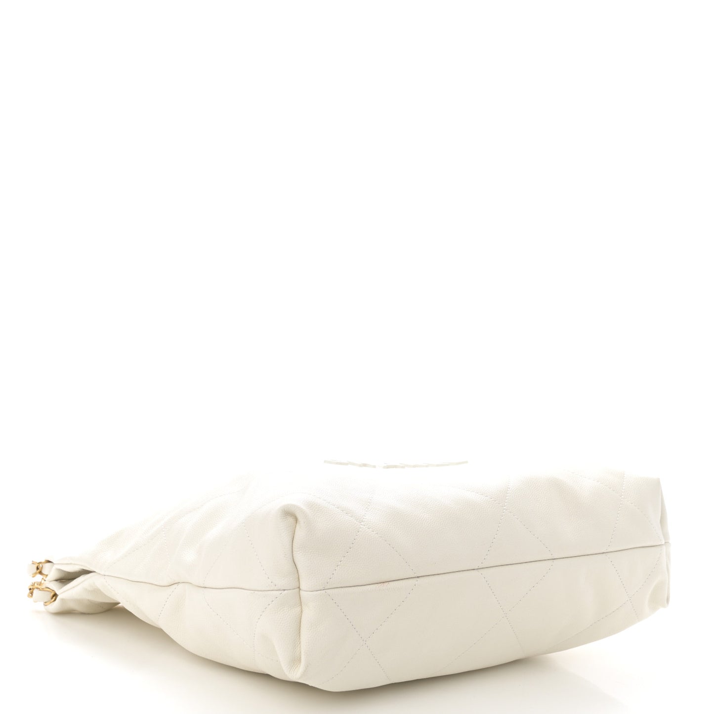 Shiny Caviar Quilted Monochrome Small Chanel 22 White