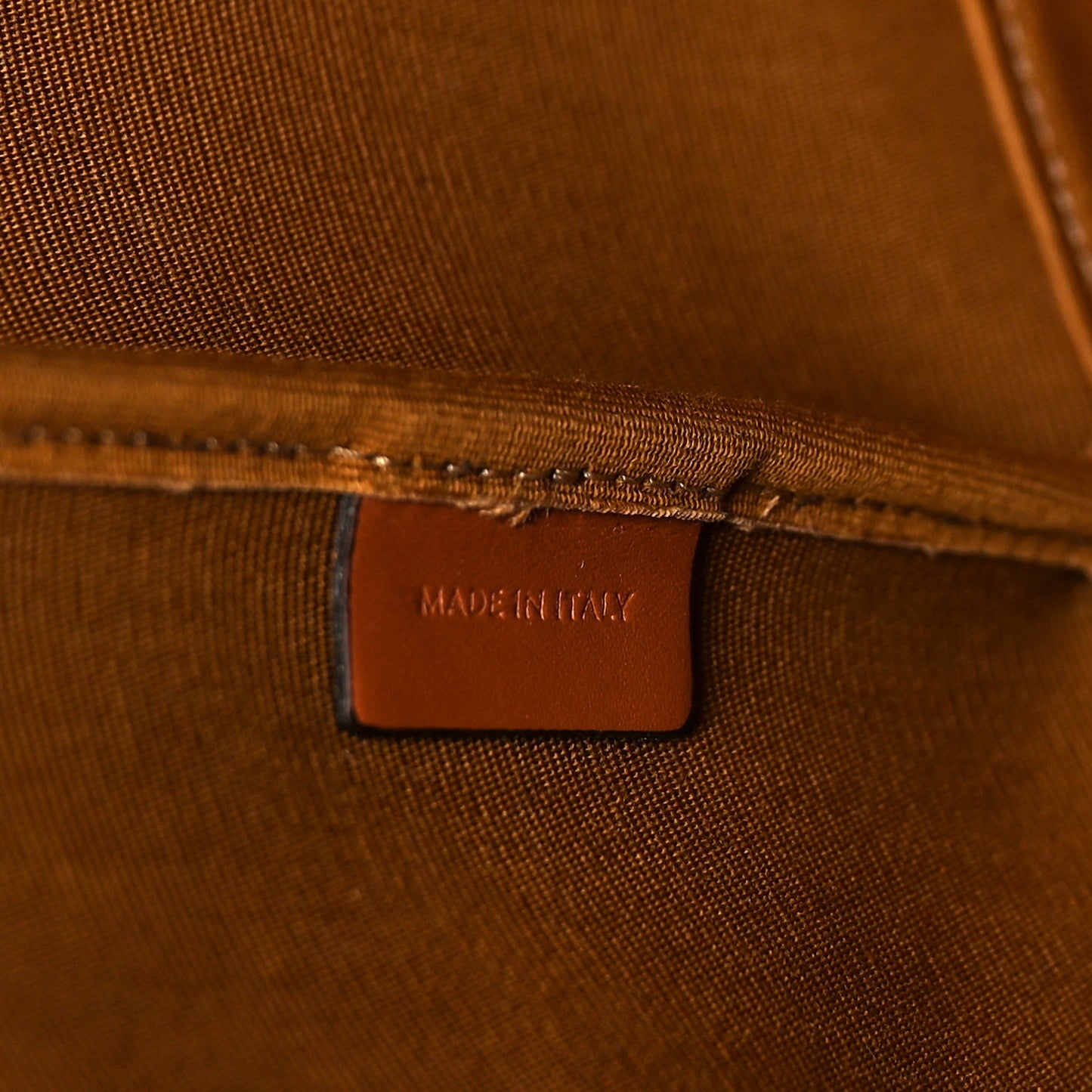 Triomphe Canvas Calfskin Medium Bucket Bag Tan