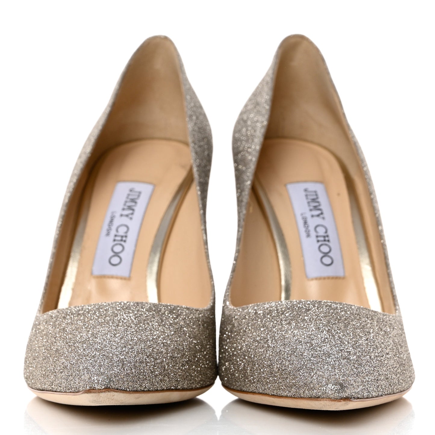 Glitter Romy 100 Pumps 37.5 Platinum Ice