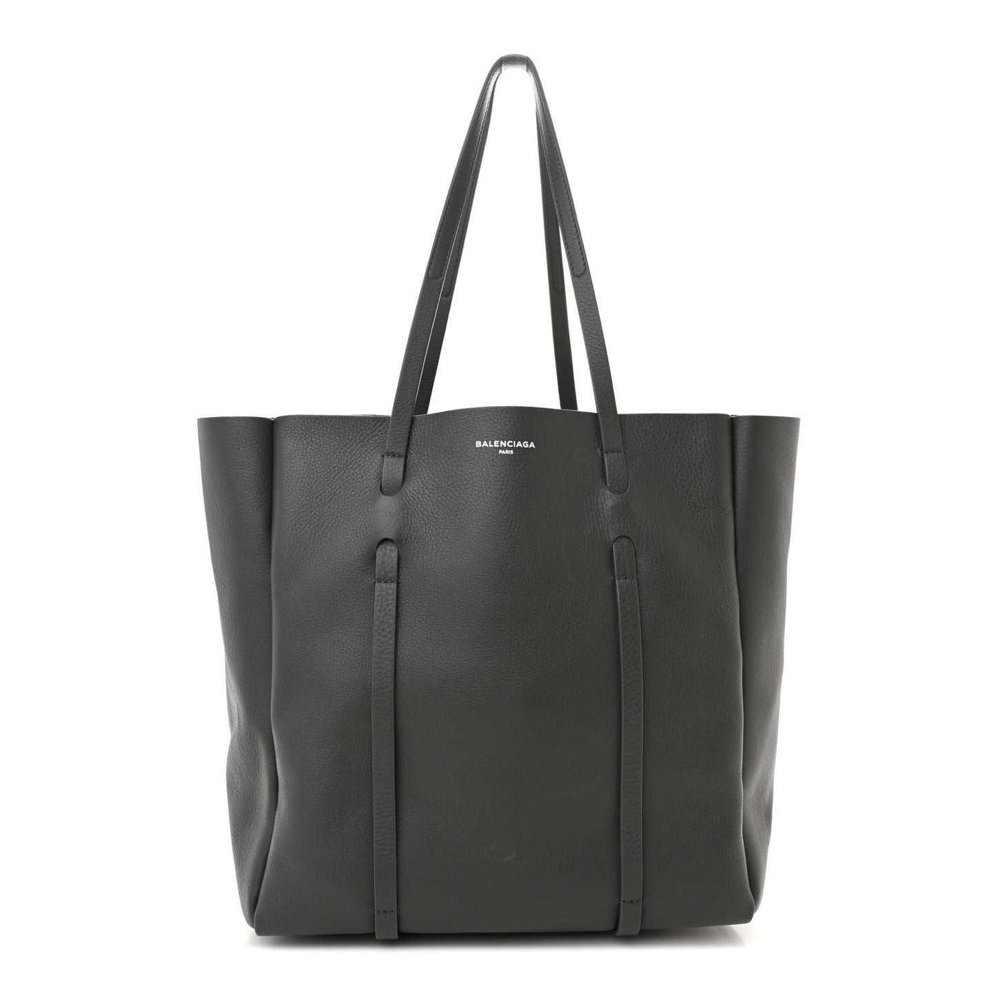 Veau Baltimore Double Sided Small Everyday Tote Gris Fossile Black