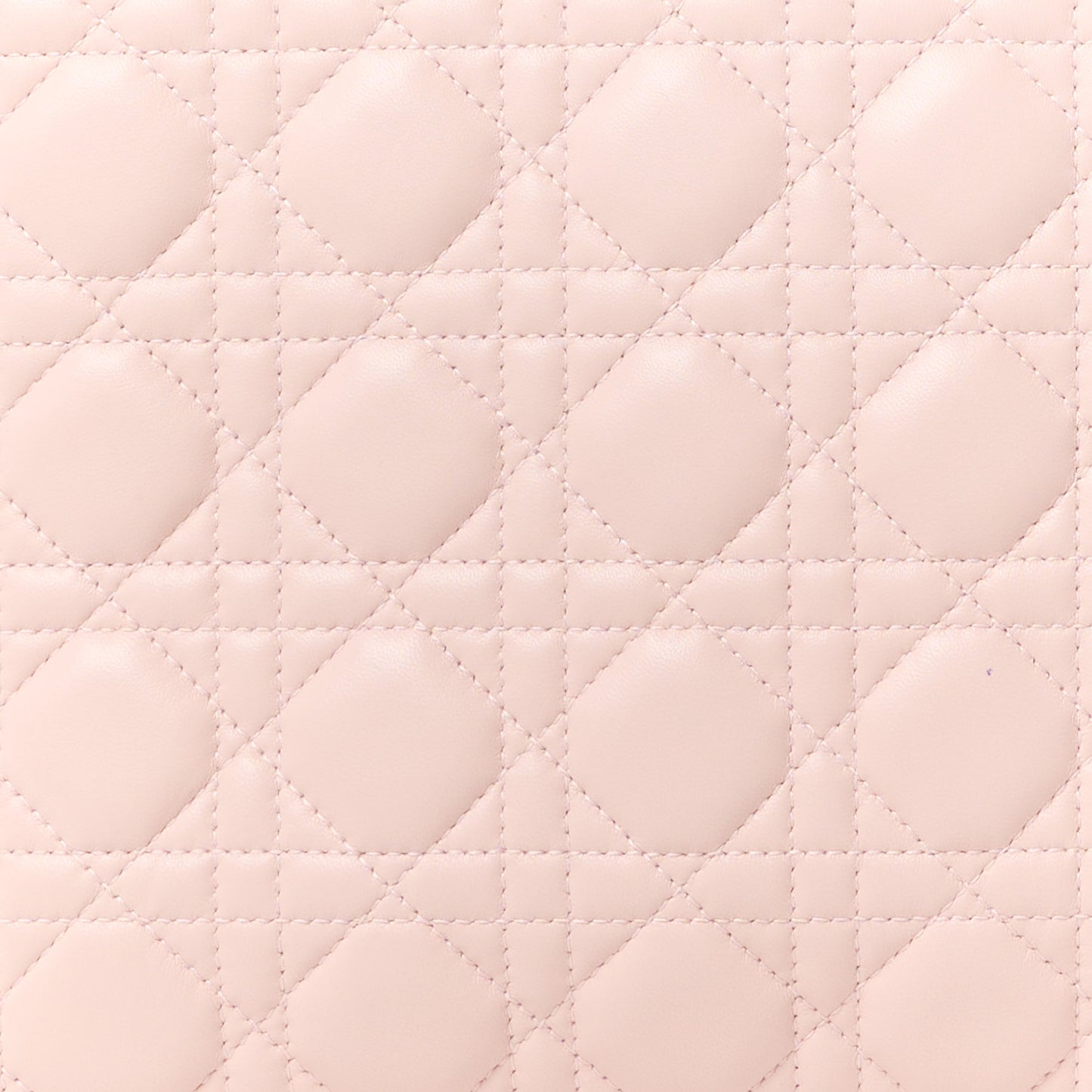 CHRISTIAN DIOR Lambskin Cannage Large Lady Dior Light Pink