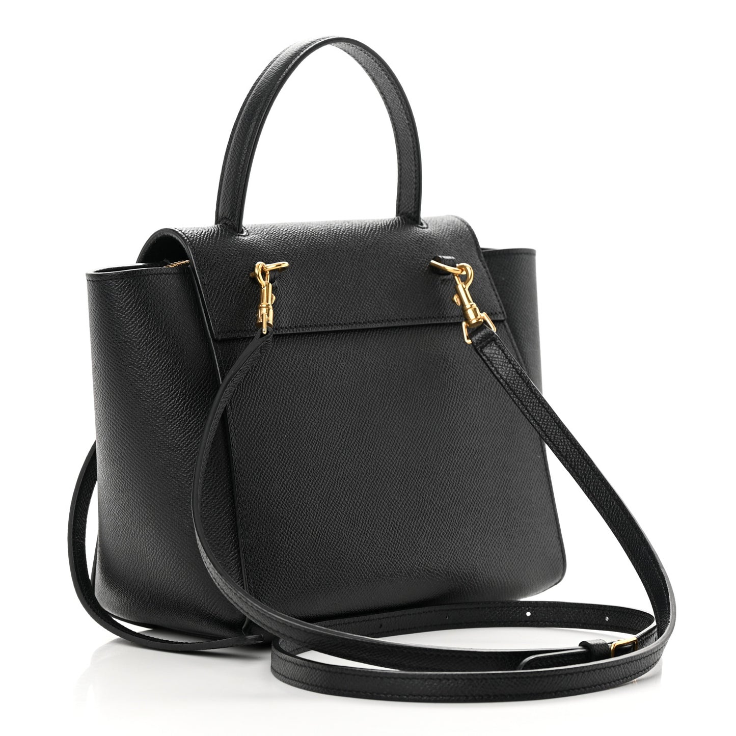 Grained Calfskin Nano Belt Bag Black