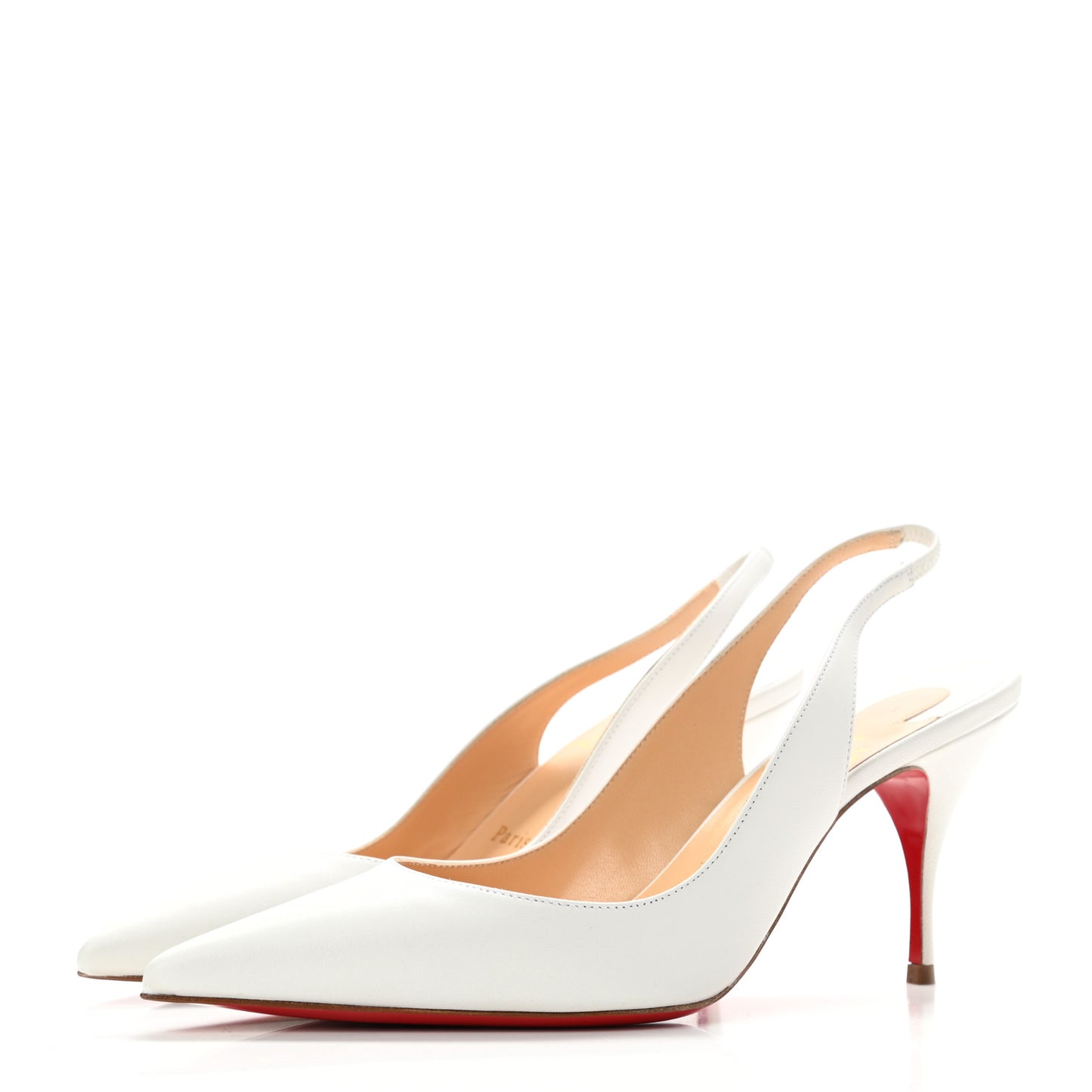 Nappa Clare Sling 80 Pumps 36 White