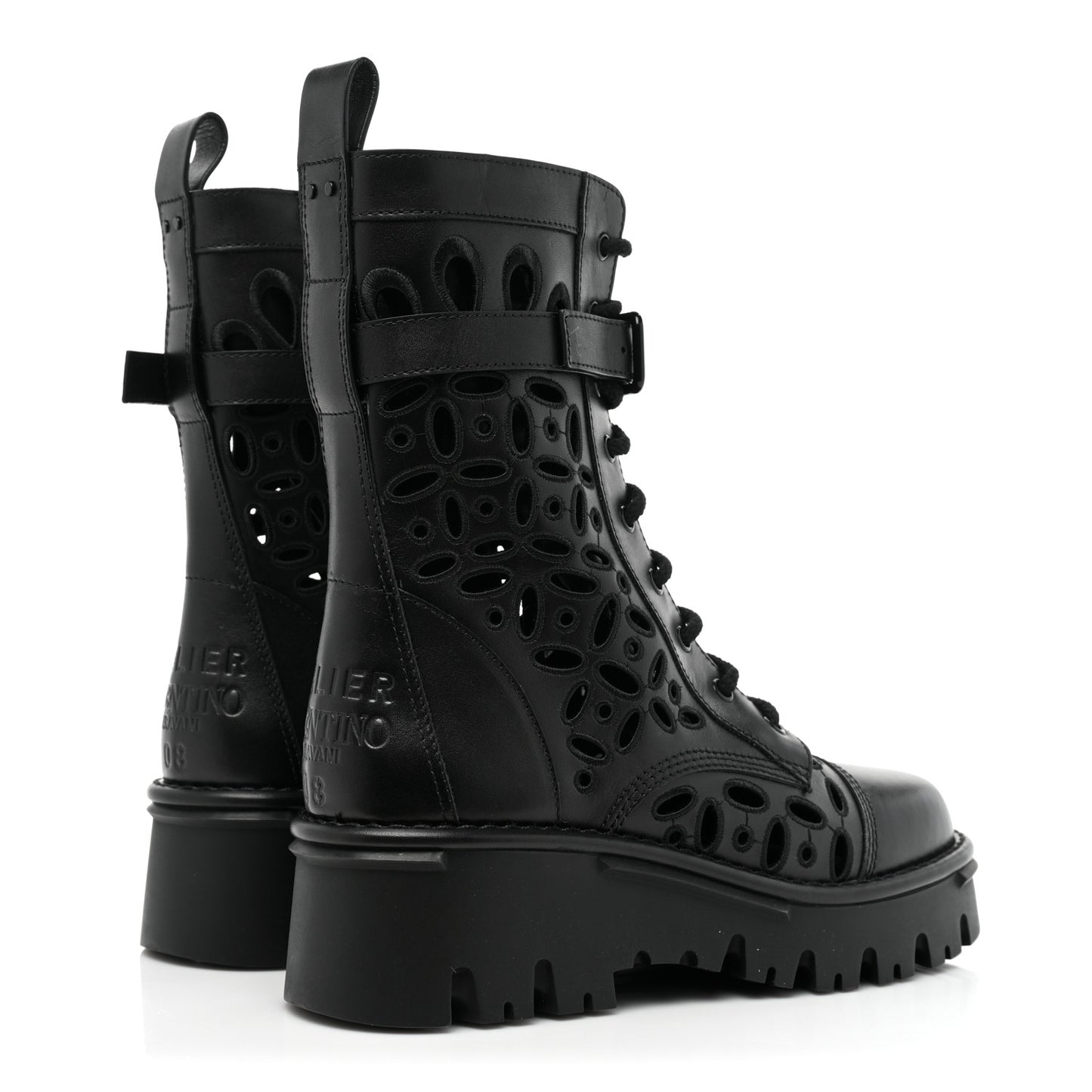 Calfskin Atelier 30/50mm Combat Boots 39 Black