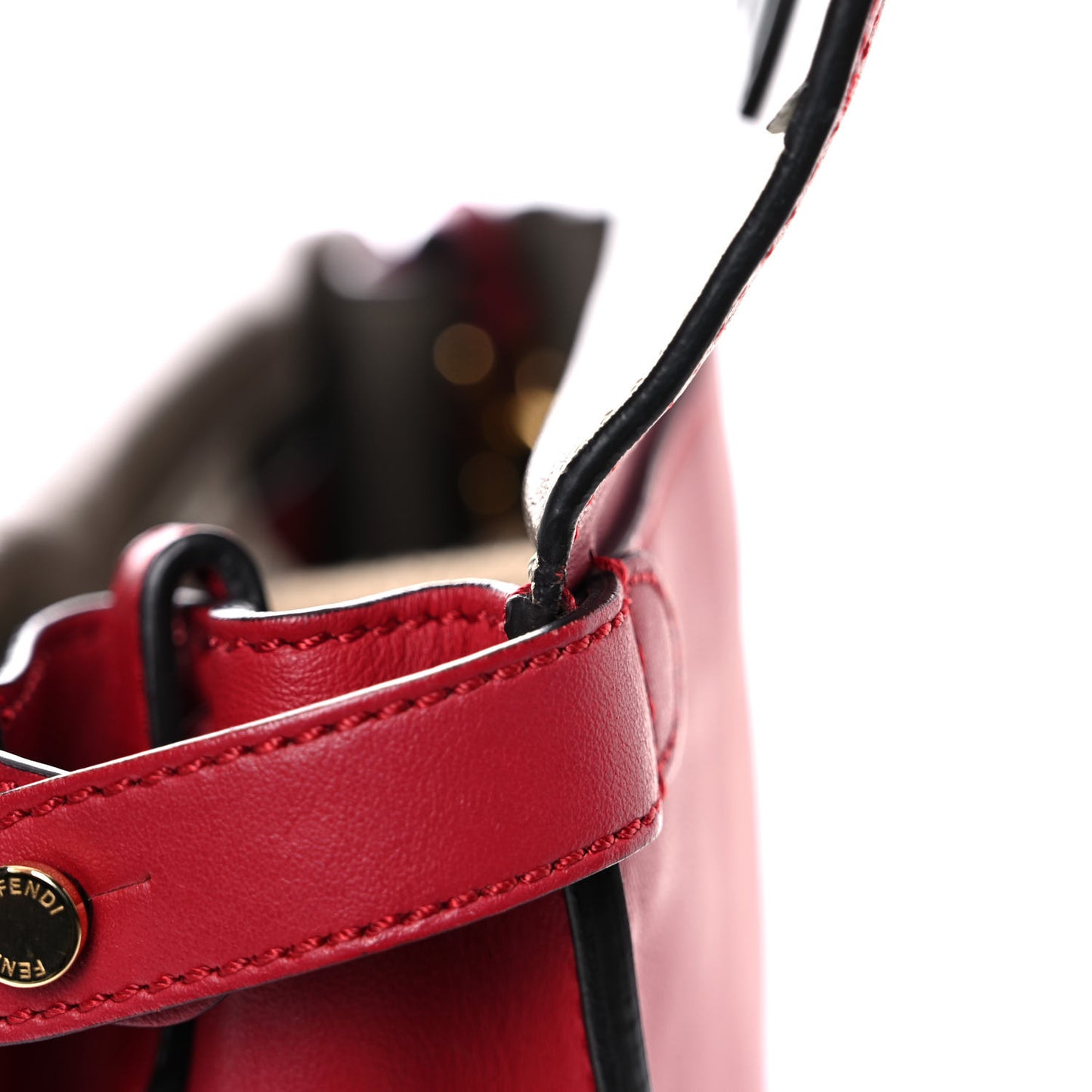Vitello Grace FF 1974 Small Flip Tote Fragola Sepia
