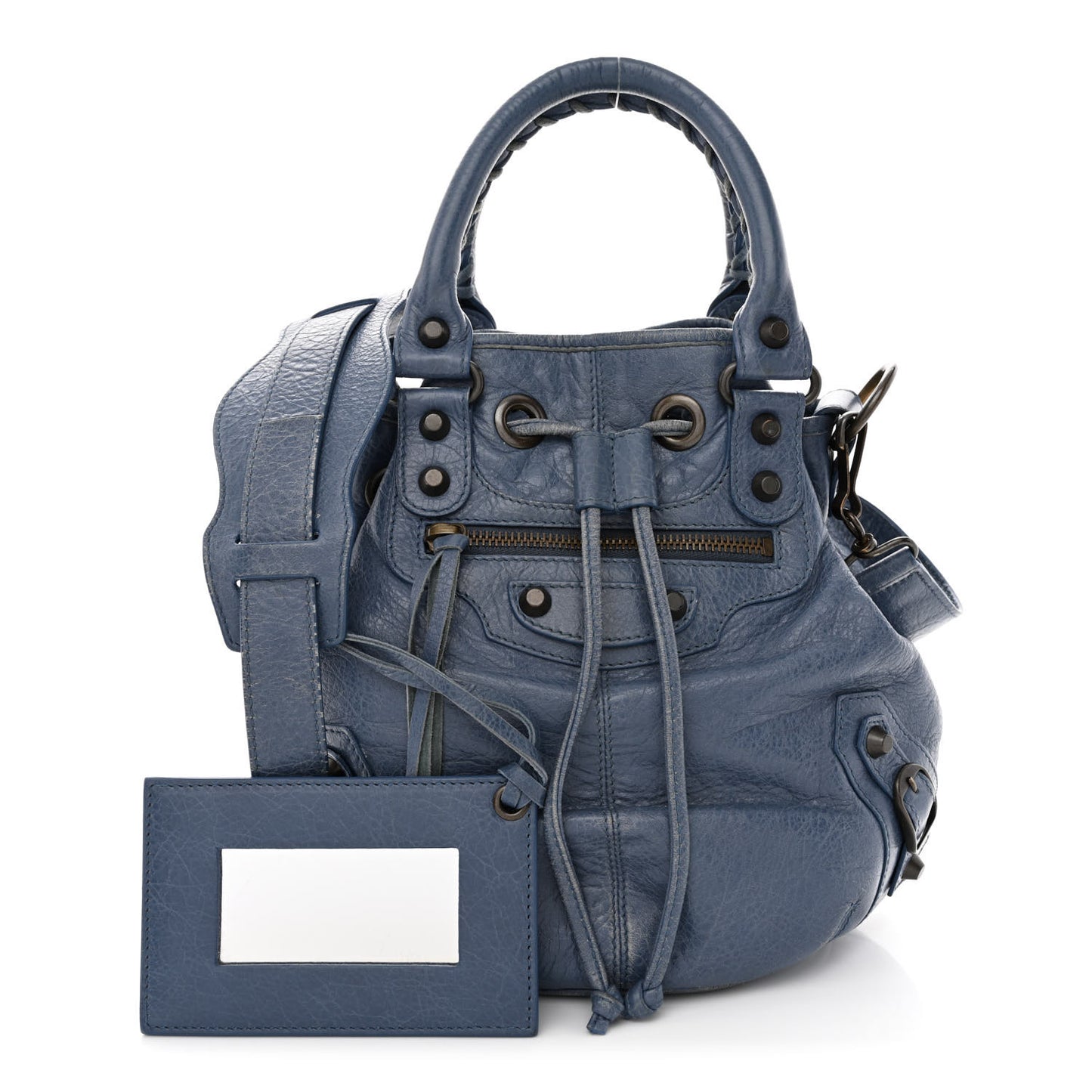 Agneau Classic Hardware Mini Pompon Bleu Persan
