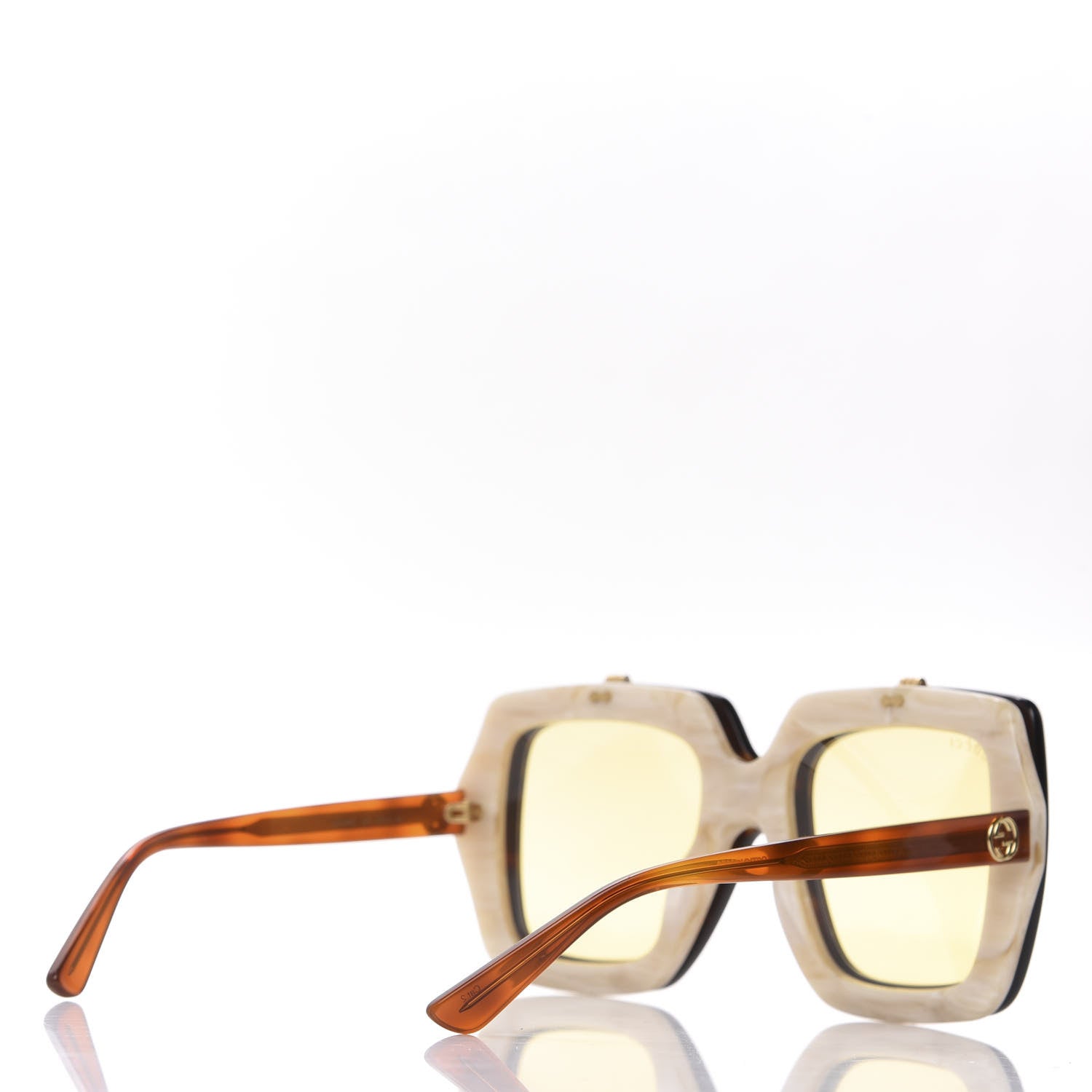 Gucci Acetate Oversized Flip Up Sunglasses GG0088S Tortoise 5 of 9