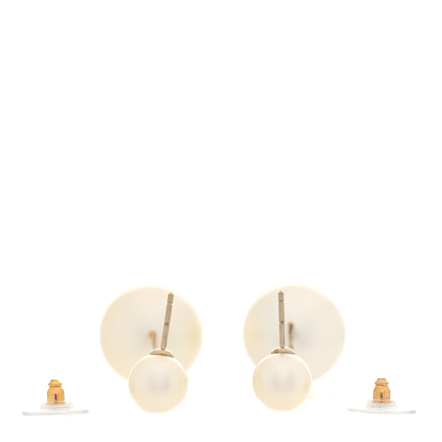 Pearl CC Chain Drop Earrings Gold