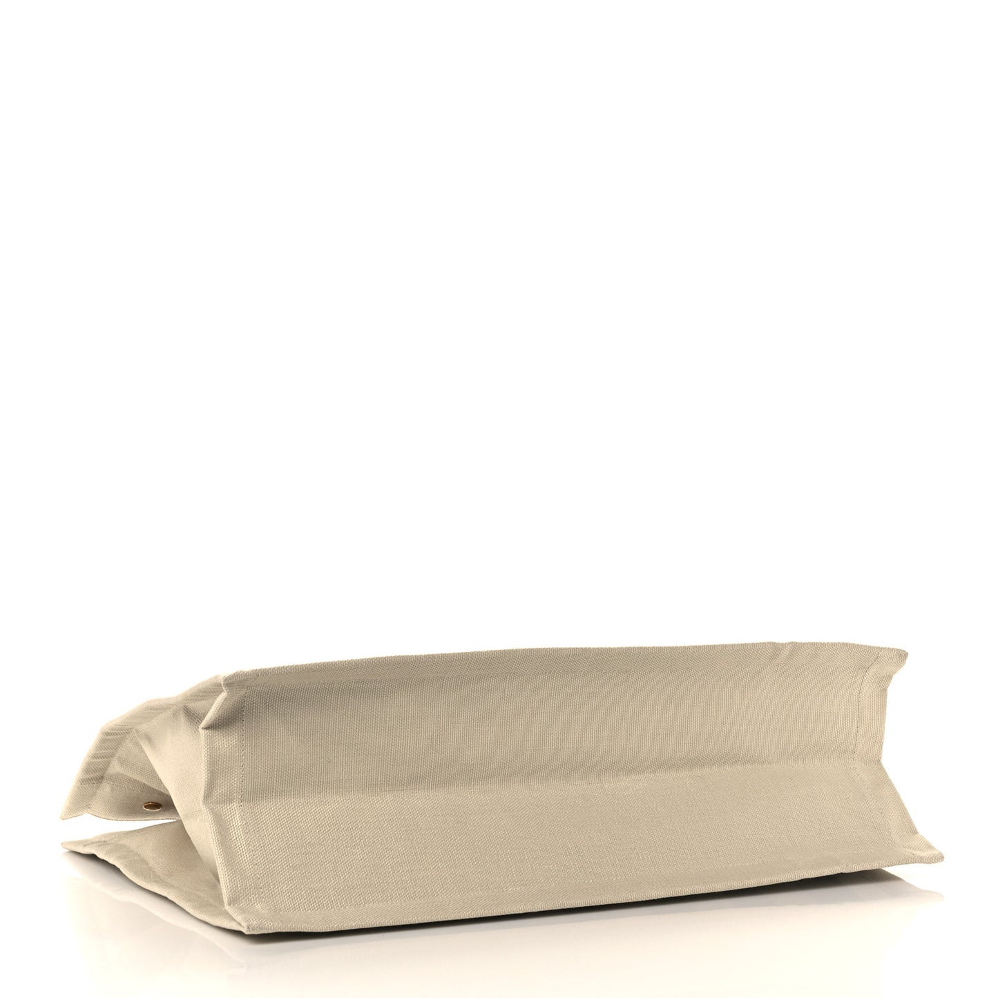 Cotton Linen Calfskin Striped Rive Gauche Tote Water Green