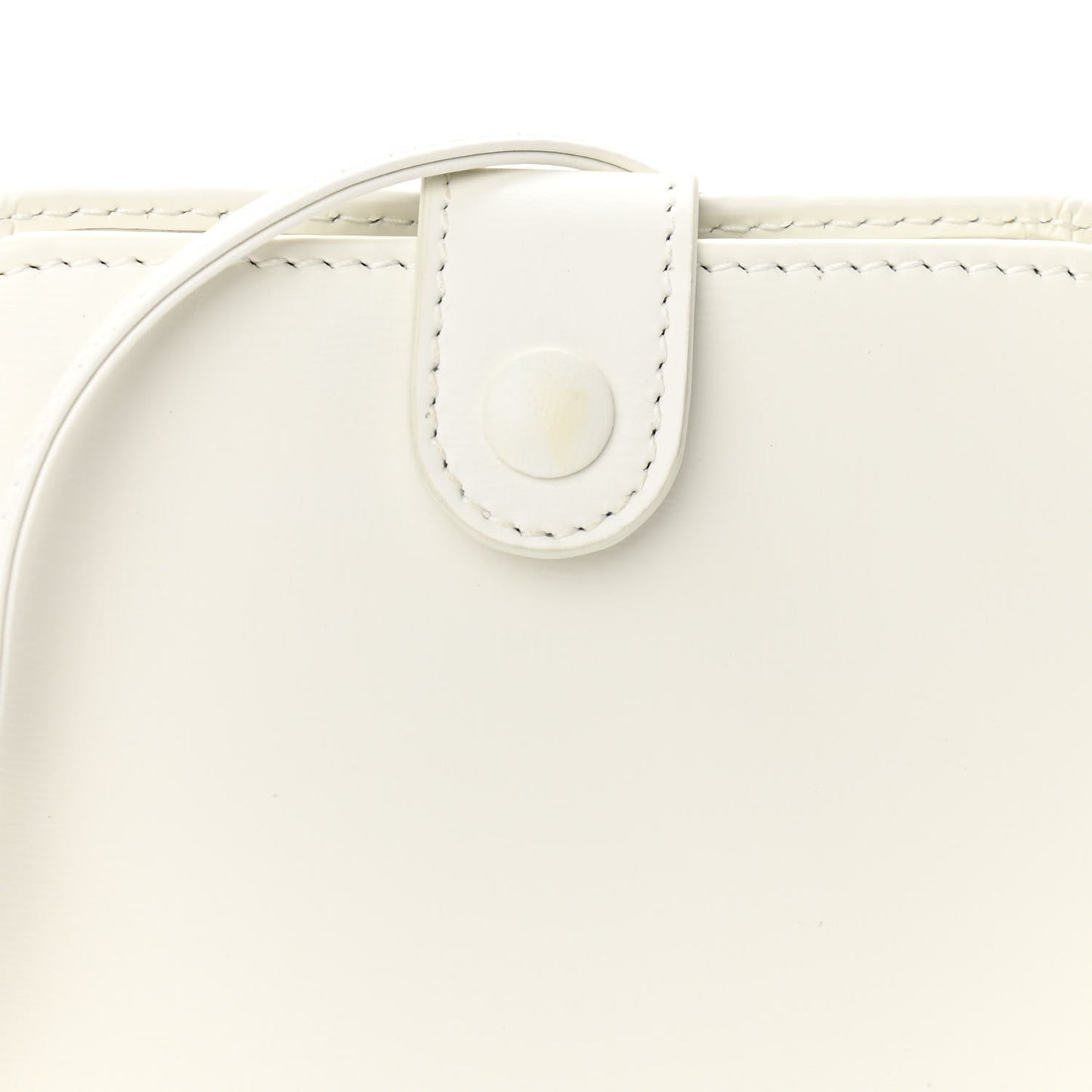 Calfskin Card Holder Crossbody Bag White