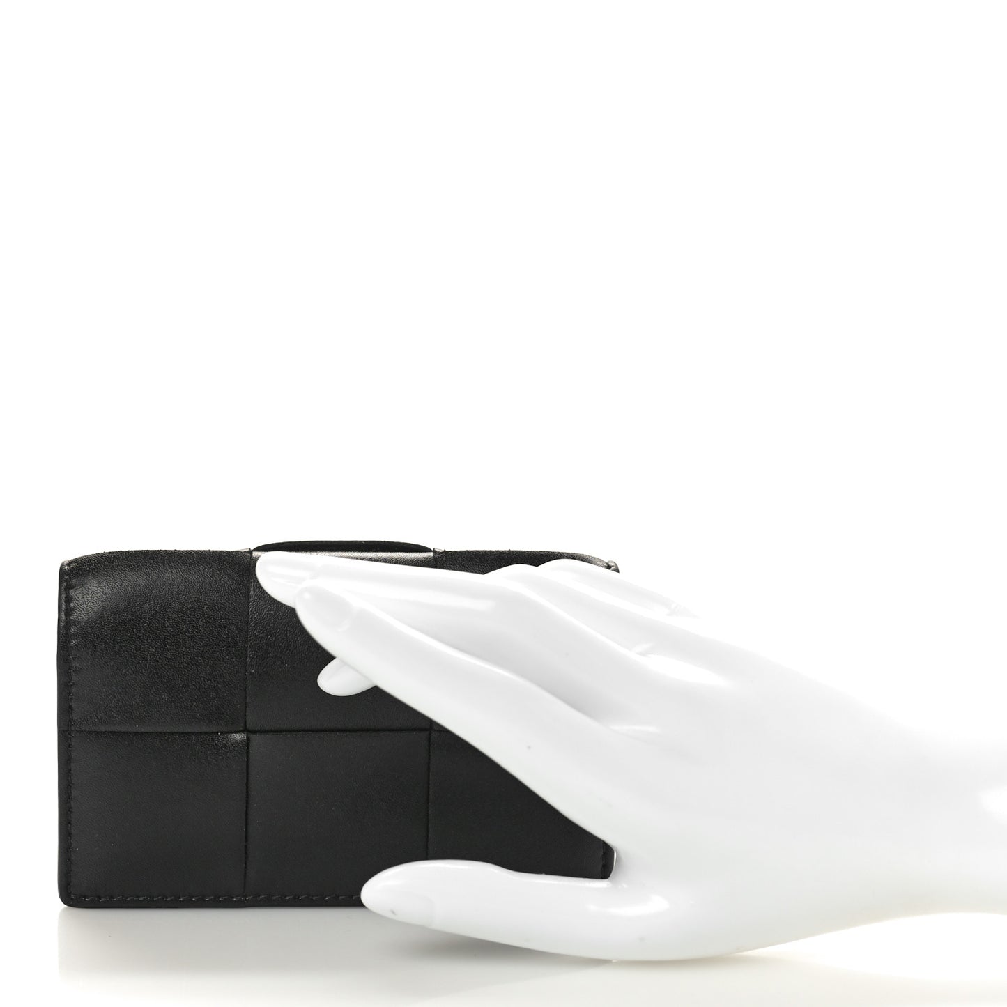 Nappa Maxi Intrecciato Card Holder Wallet Black